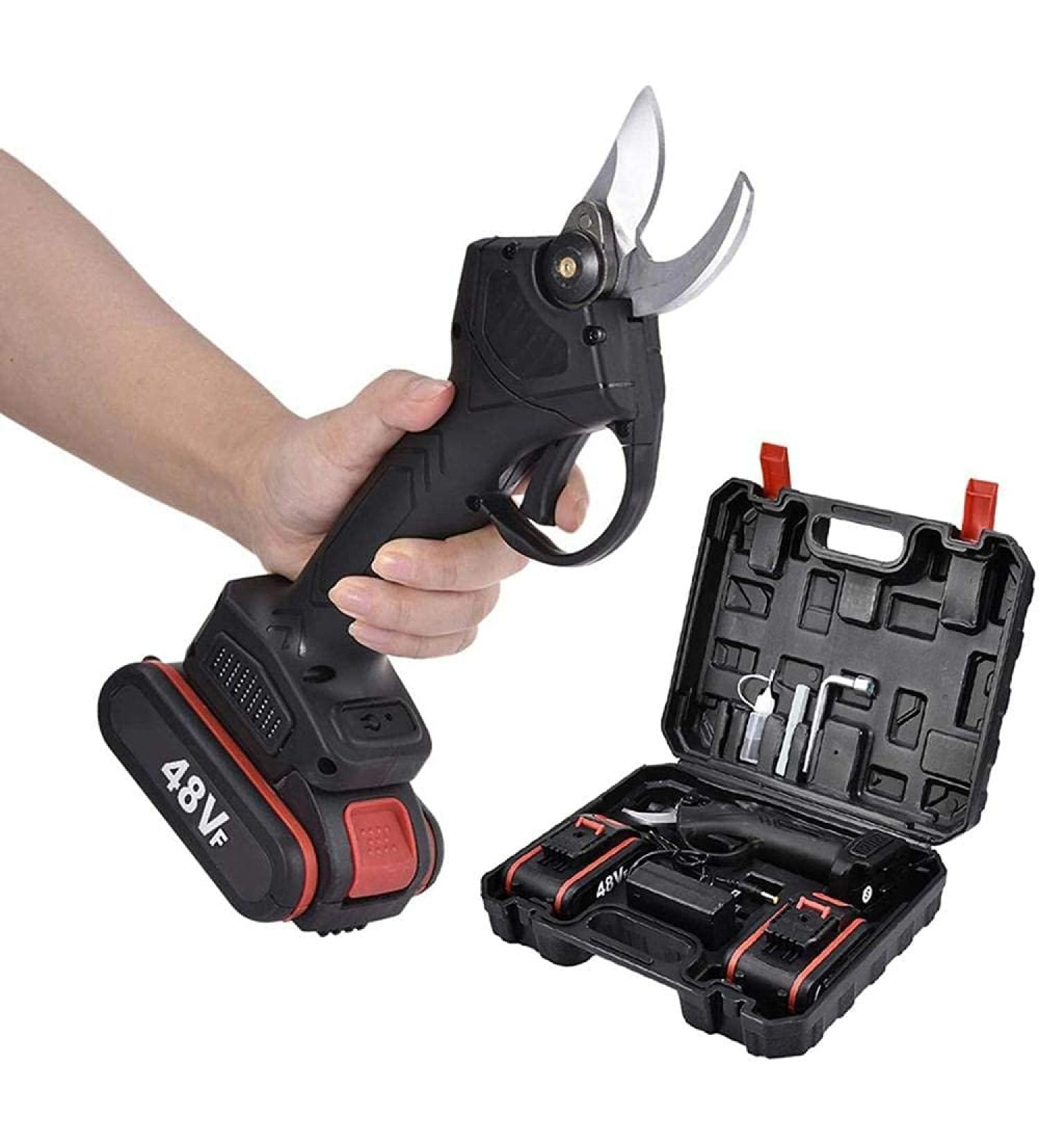 Cordless Pruning Shears 21V Professional Electric Pruning Shears 30Mm Branch Cutter with 2Pcs 2Ah Lithium Battery 6-8 Working Hours Small Gift - Buy Online on GoSupps.com
