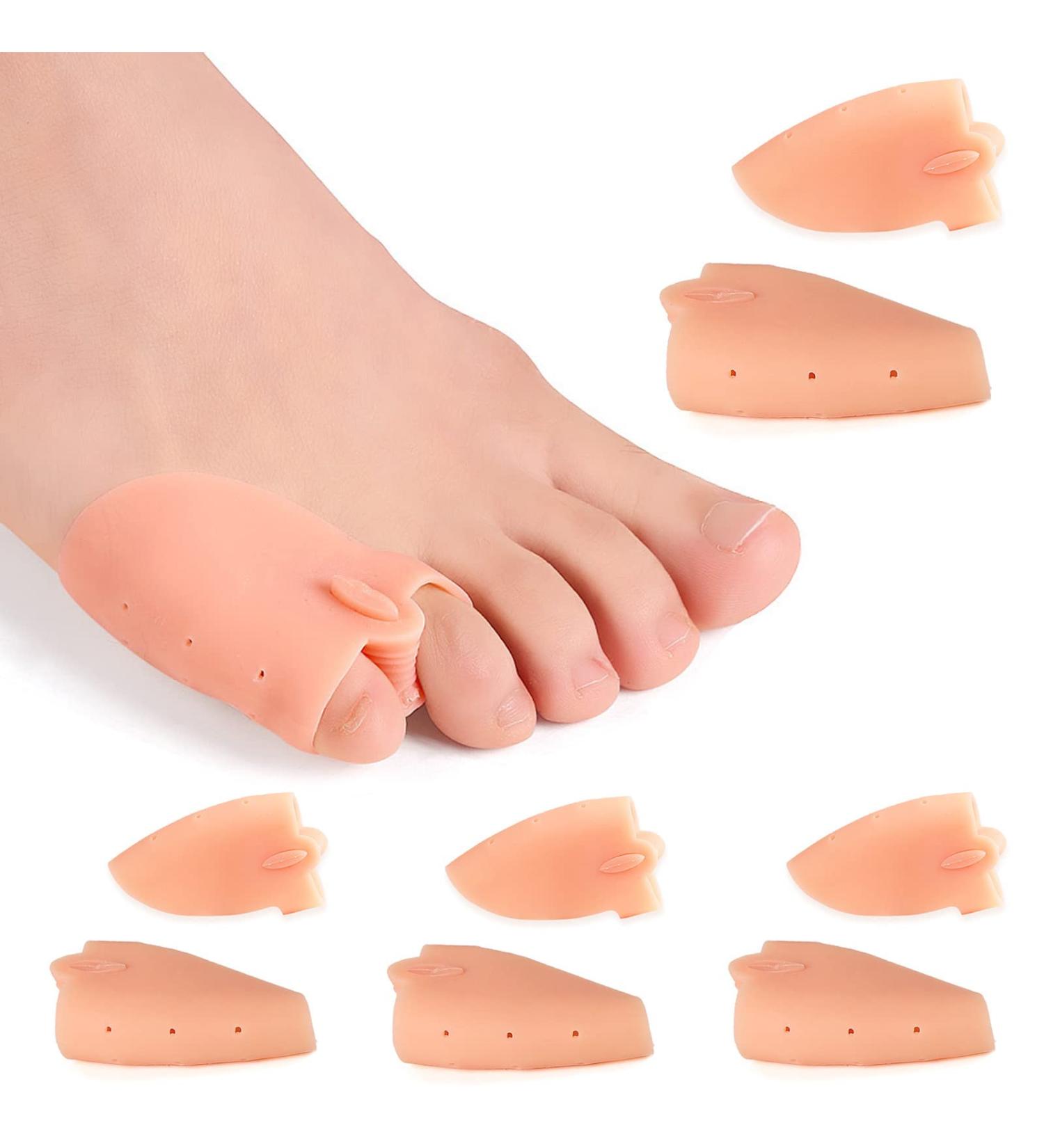 Gel Toe Spreader - 8 Silicone Toe Caps for Corns Calluses & Bunion Relief | Small Toe Protection - Buy Online on GoSupps.com