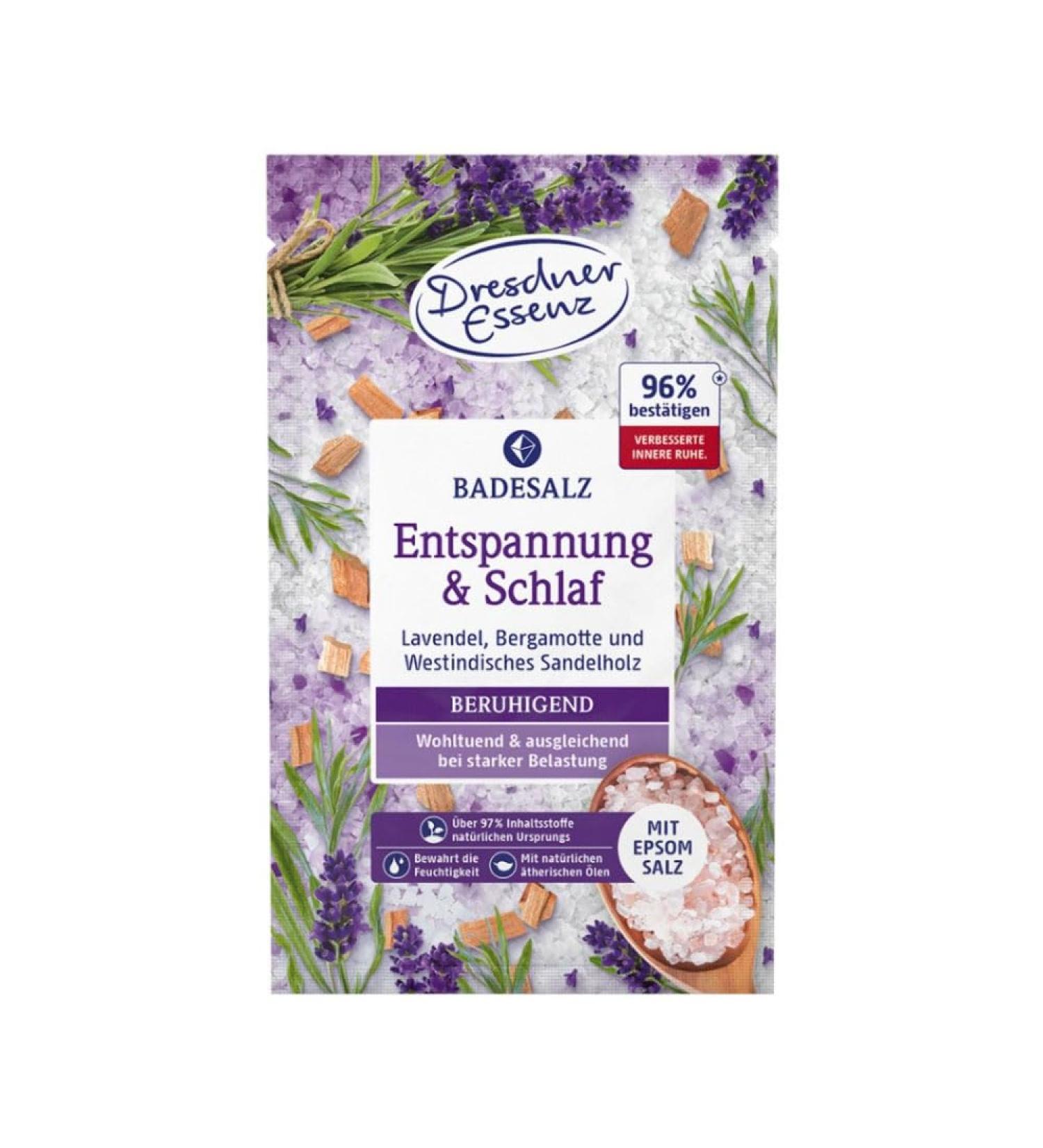 Dresdner Essenz Sel de bain relaxant et sommeil - 60 g - Lavande bergamote bois de santal des Antilles