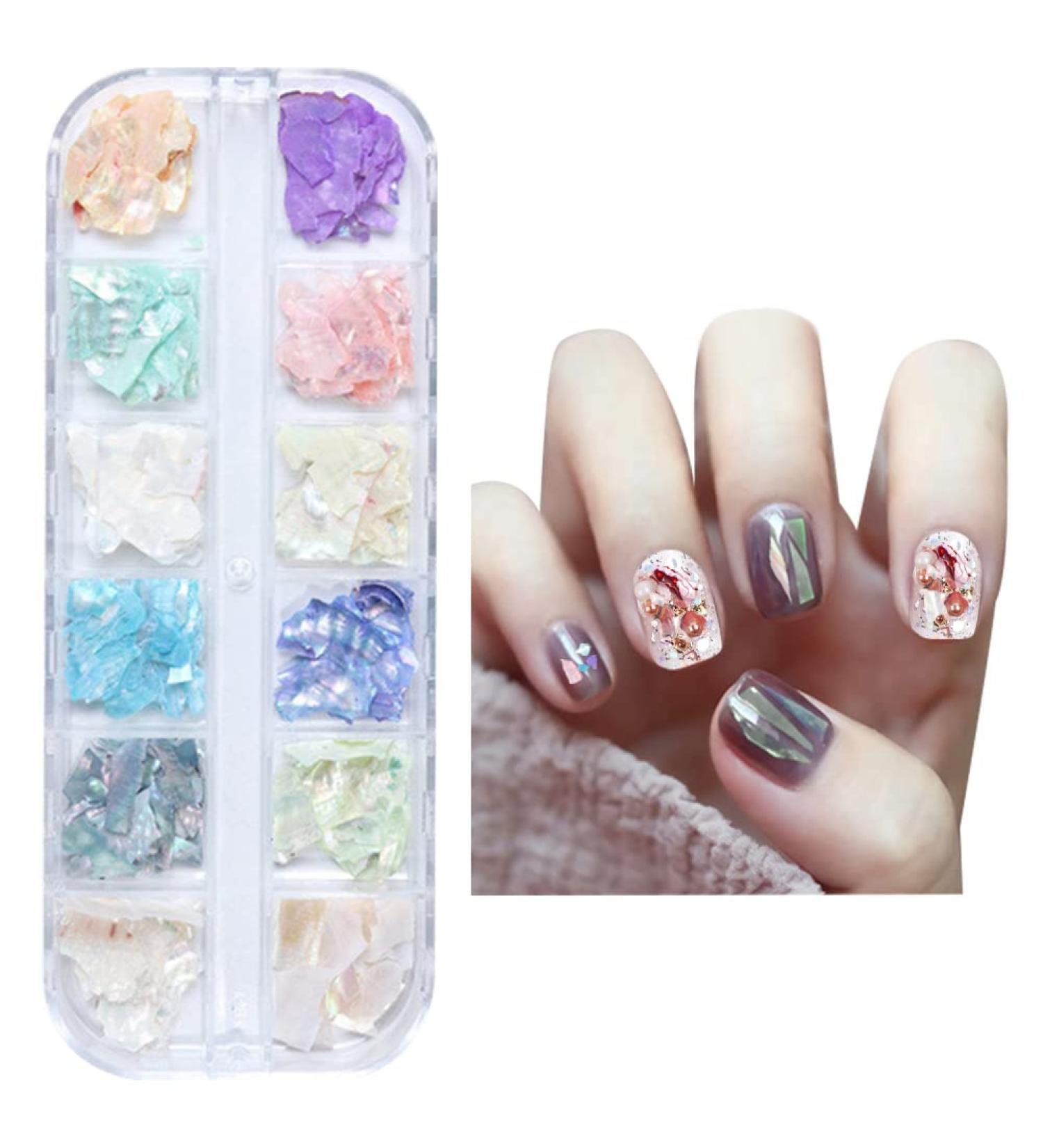 URFEDA Nail Sequins Colourful Flakes Irregular Nail Decoration 3D Glitter Sequins Nail Decals Art DIY Nail Art Decoration Sticker for Nails Nail Art Sequins Rhinestone Nail Art Manicure - Buy Online on GoSupps.com