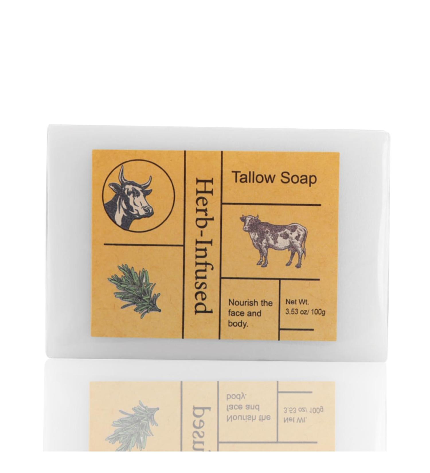 Tallow soap - Natural Organic Soap - Beef Tallow Skin Care - Moisturizing Tallow Handmade Soap - Face&Body Cleaning Soap Bar - Nourish Skincare Oil Control Face Soap 100g - Buy Online on GoSupps.com