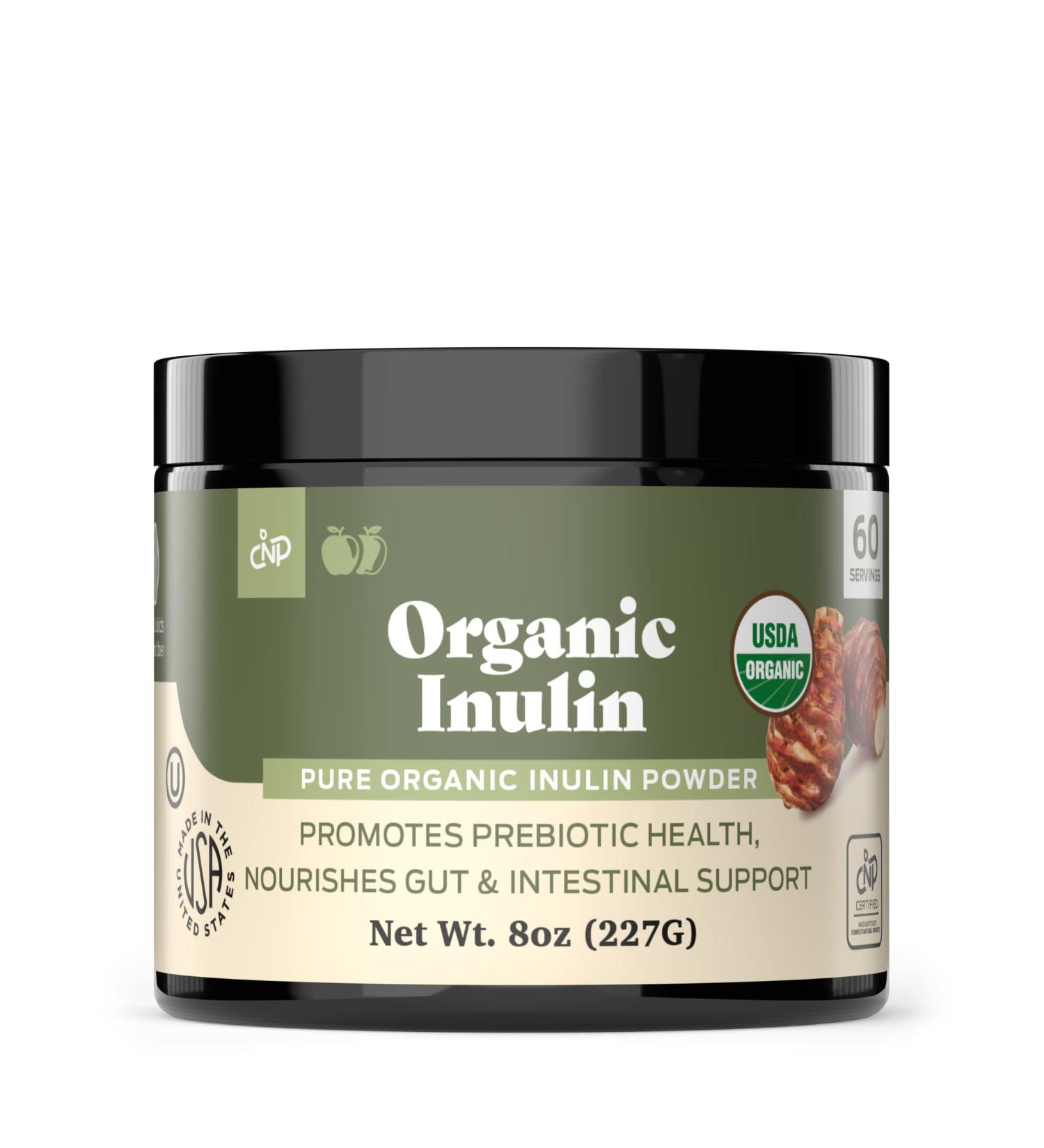 Pure Organic Inulin Powder Fiber Supplement - (Jerusalem Artichoke) Prebiotic Bulk Inulin Fiber Powder 8oz Digestion & Gut Health - Buy Online on GoSupps.com