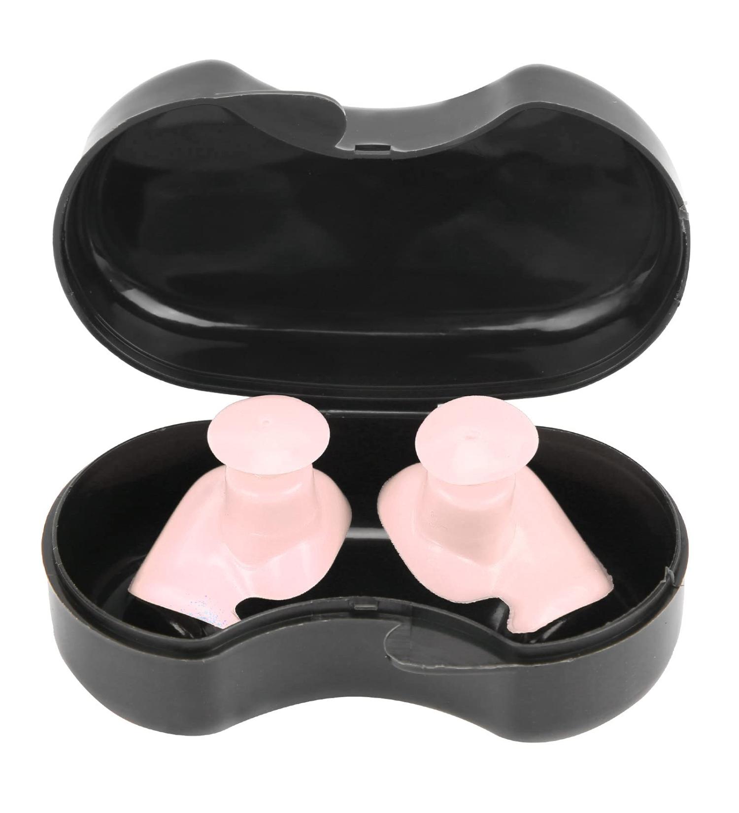 Buy Soft Waterproof Silicone Swimming Earplugs - Pink | Perfect for Swimming Surfing & Snorkeling - Buy Online on GoSupps.com