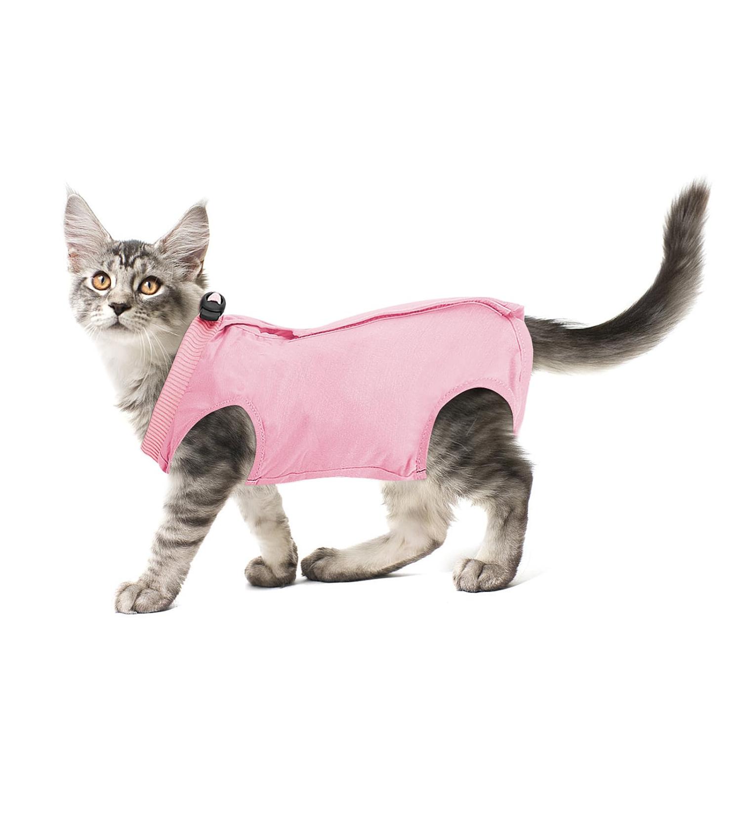Cobee Professional Recovery Suit for Cats | Abdominal Wound & Skin Disease Support | Surgery Recovery Gear | Size S Pink | E-Collar Alternative for Dogs & Kittens - Buy Online on GoSupps.com