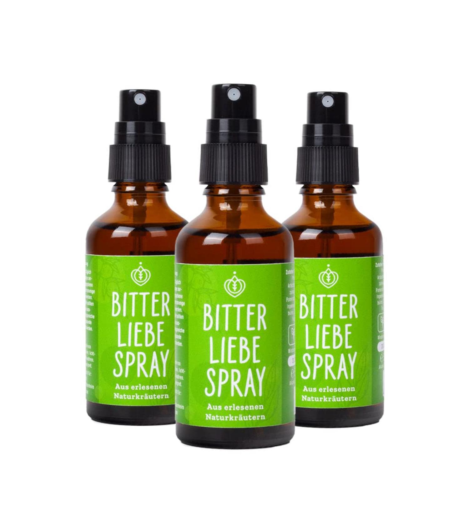 BitterLiebe 50ml Bitter Substances Spray Set of 3 - Bitter Drops from The Lion's Den | Hildegard von Bingen Bitter Herbs - International Shipping Available - Buy Online on GoSupps.com