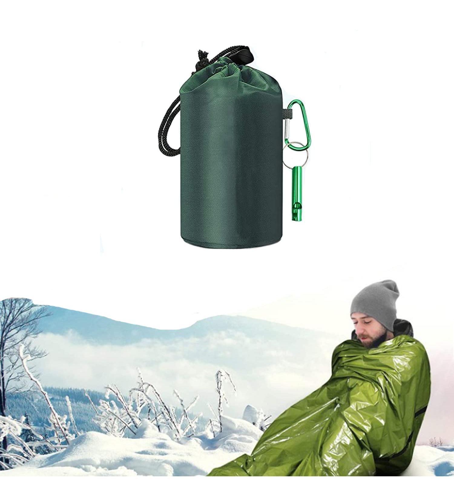 Waterproof Emergency Bivy Sack & Thermal Blanket for Outdoor Camping - Green - Buy Online on GoSupps.com