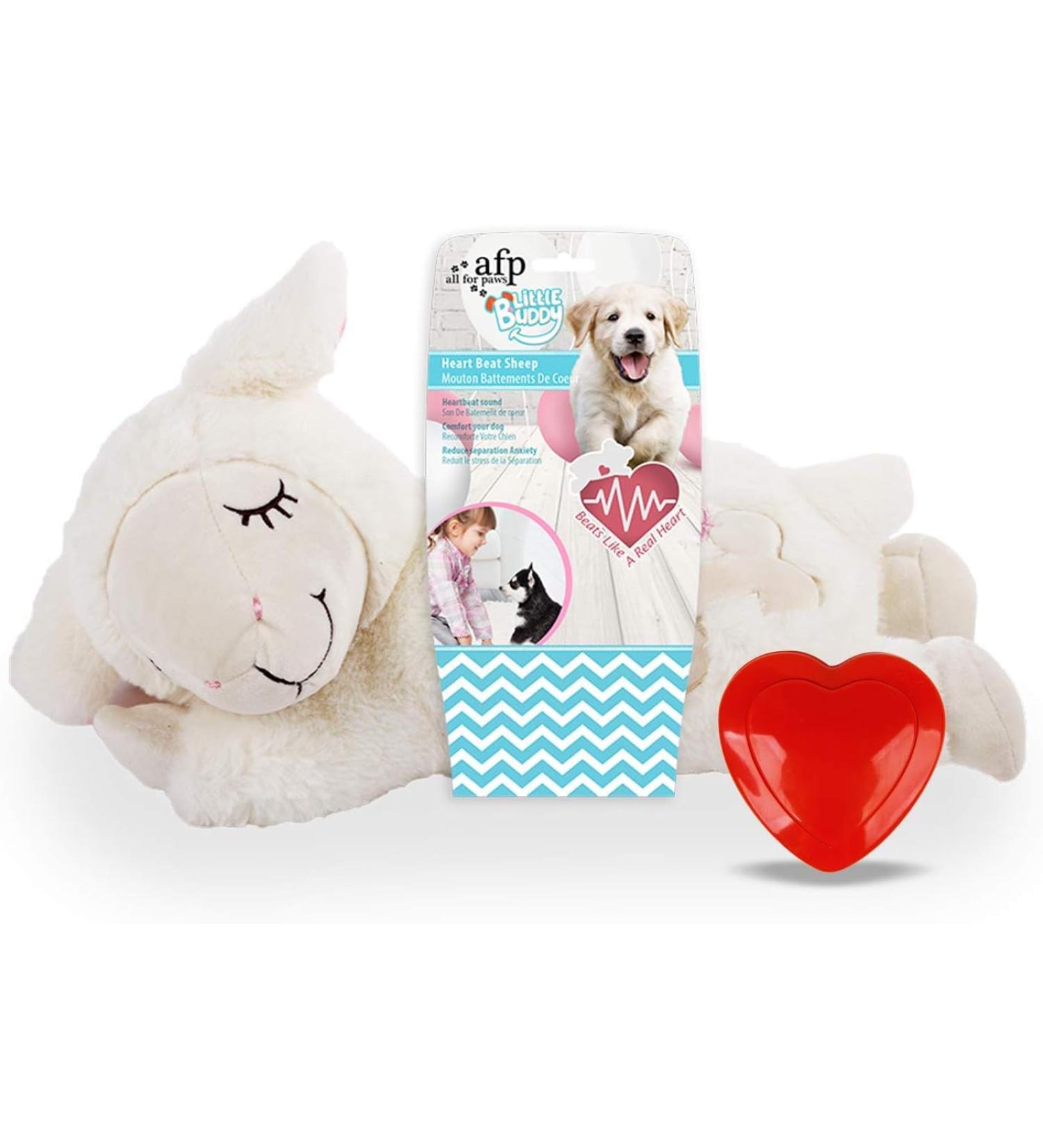 All for Paws Cuddly Toy for Dogs - Heartbeat Plush Sheep Puppy Toy | Behavioral Aid for Pets - Buy Online on GoSupps.com