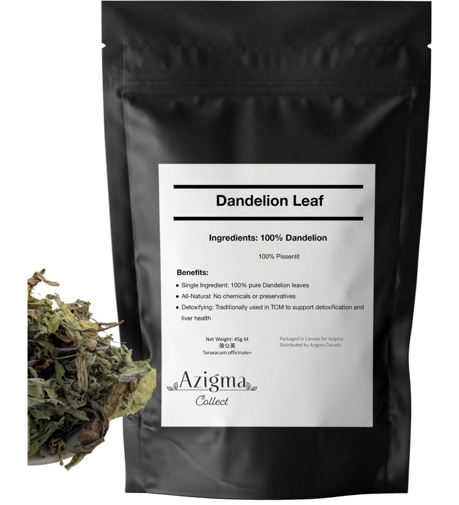 Dried Dandelion Leaves ( ) Loose Dandelion Tea Taraxacum Officinale Dried Dandelion Leaves for Brewing Traditional Tea Ingredient 45g - Buy Online on GoSupps.com