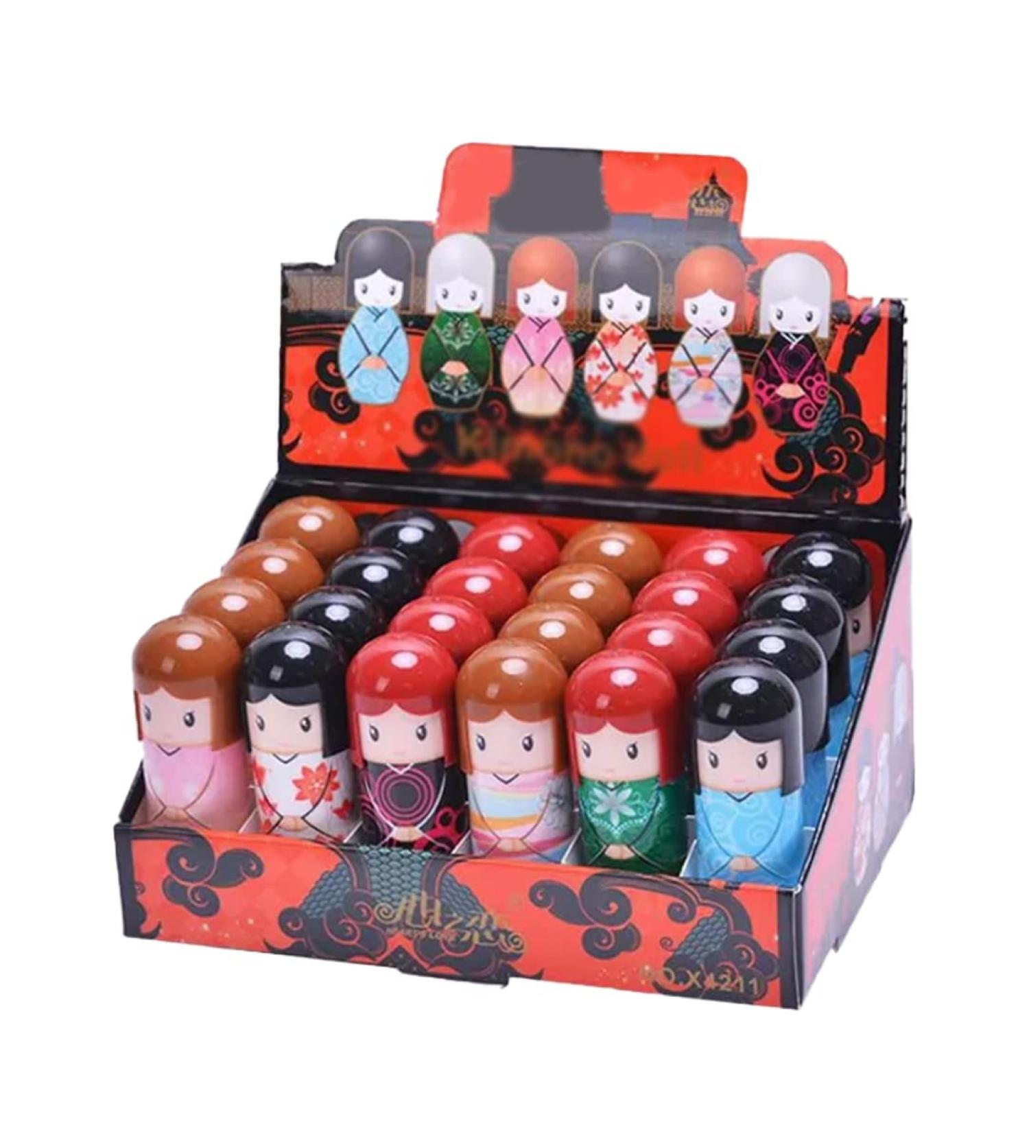 Lip Balm Doll Shaped 24 Lips Repair Moisturizer Lip Care Lip Balm for Remove Dead Skin Nourishing (1 Box). - Buy Online on GoSupps.com