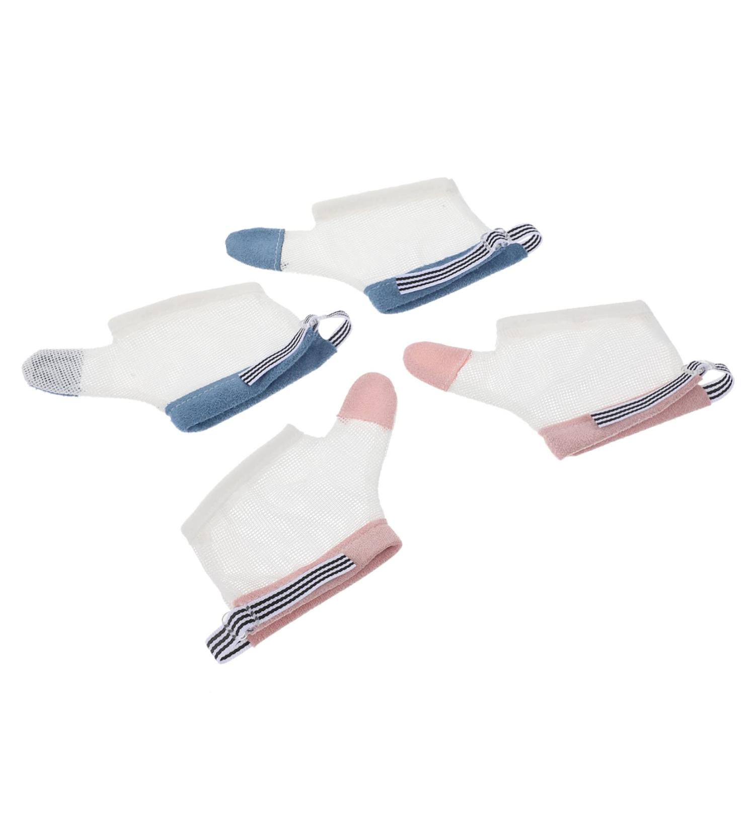 Cabilock 2 Pairs Anti-Eating Gloves | Suction Cup Toy & Newborn Essentials Kit | Infant Thumb Guard & Teething Toy | Finger Sucking Corrector | Baby White 11.5x6.5x0.5cm - Buy Online on GoSupps.com