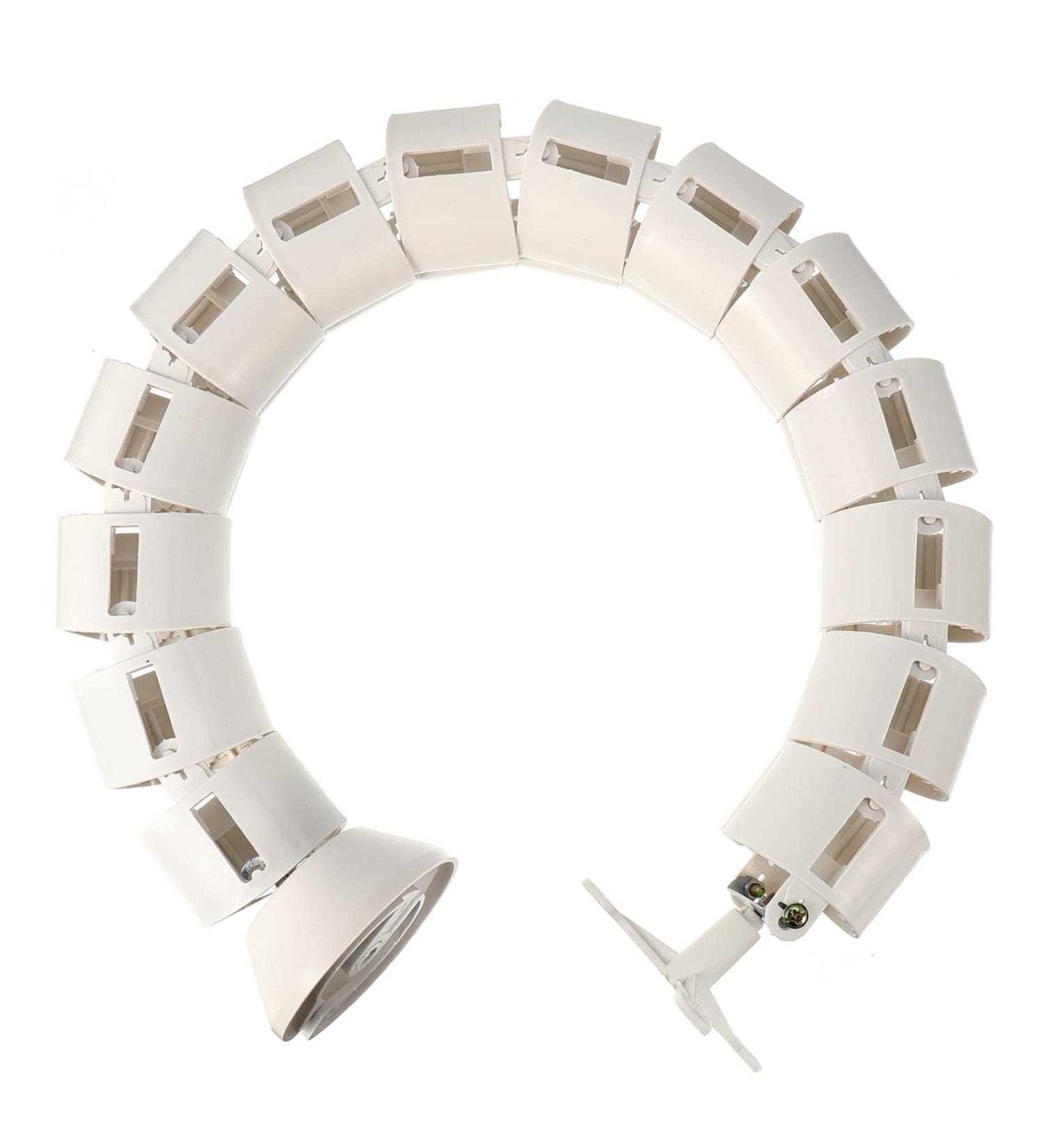 Kislang Snake-Shaped Cable Organizer Tube | White ABS Wiring Protection | 74x8x8cm | International Shipping - Buy Online on GoSupps.com