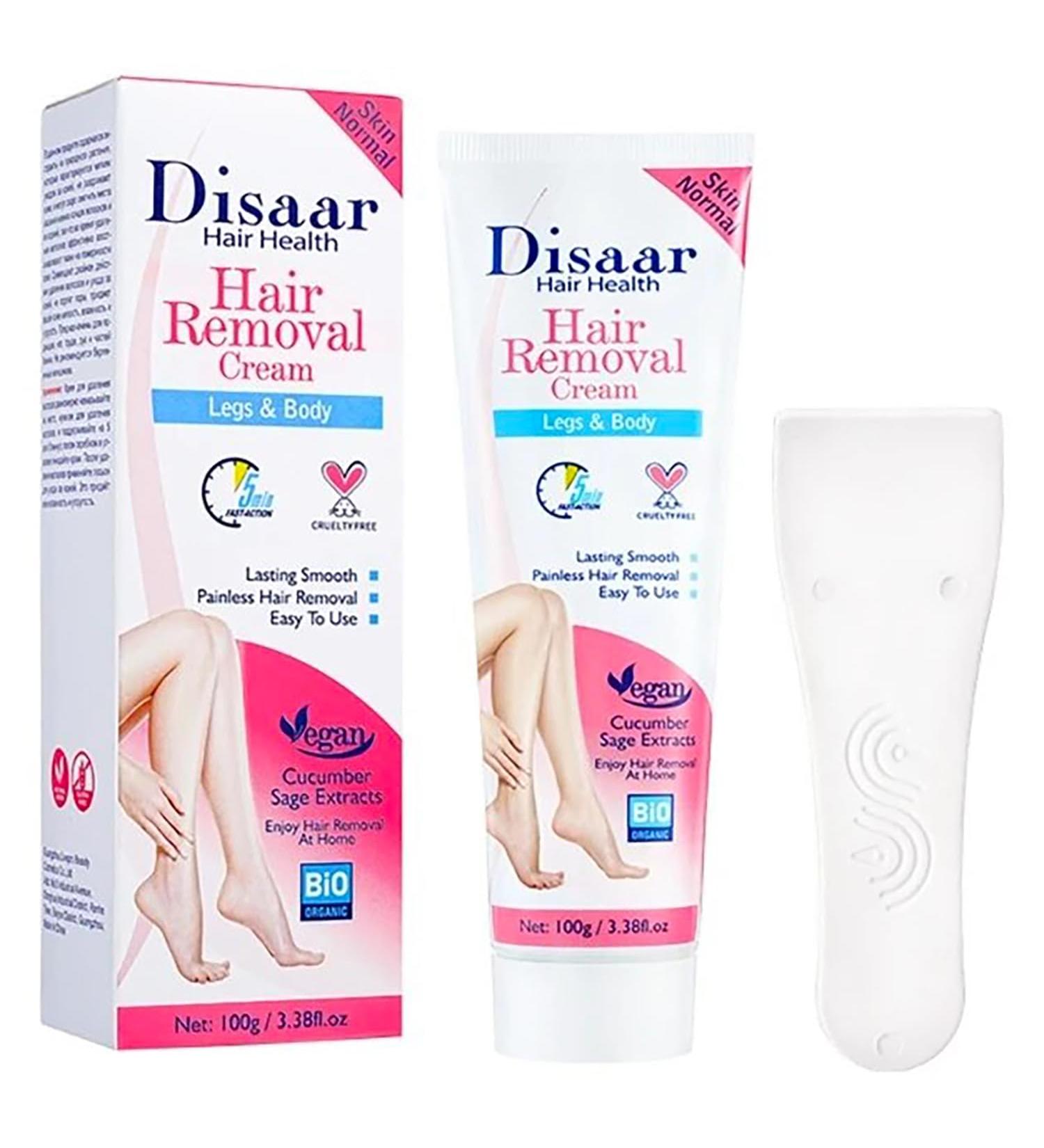 Fast-Acting Vegan Hair Removal Cream for Legs Body & Bikini - 100g with Cucumber Sage Extract - Ideal for All Skin Types - Buy Online on GoSupps.com