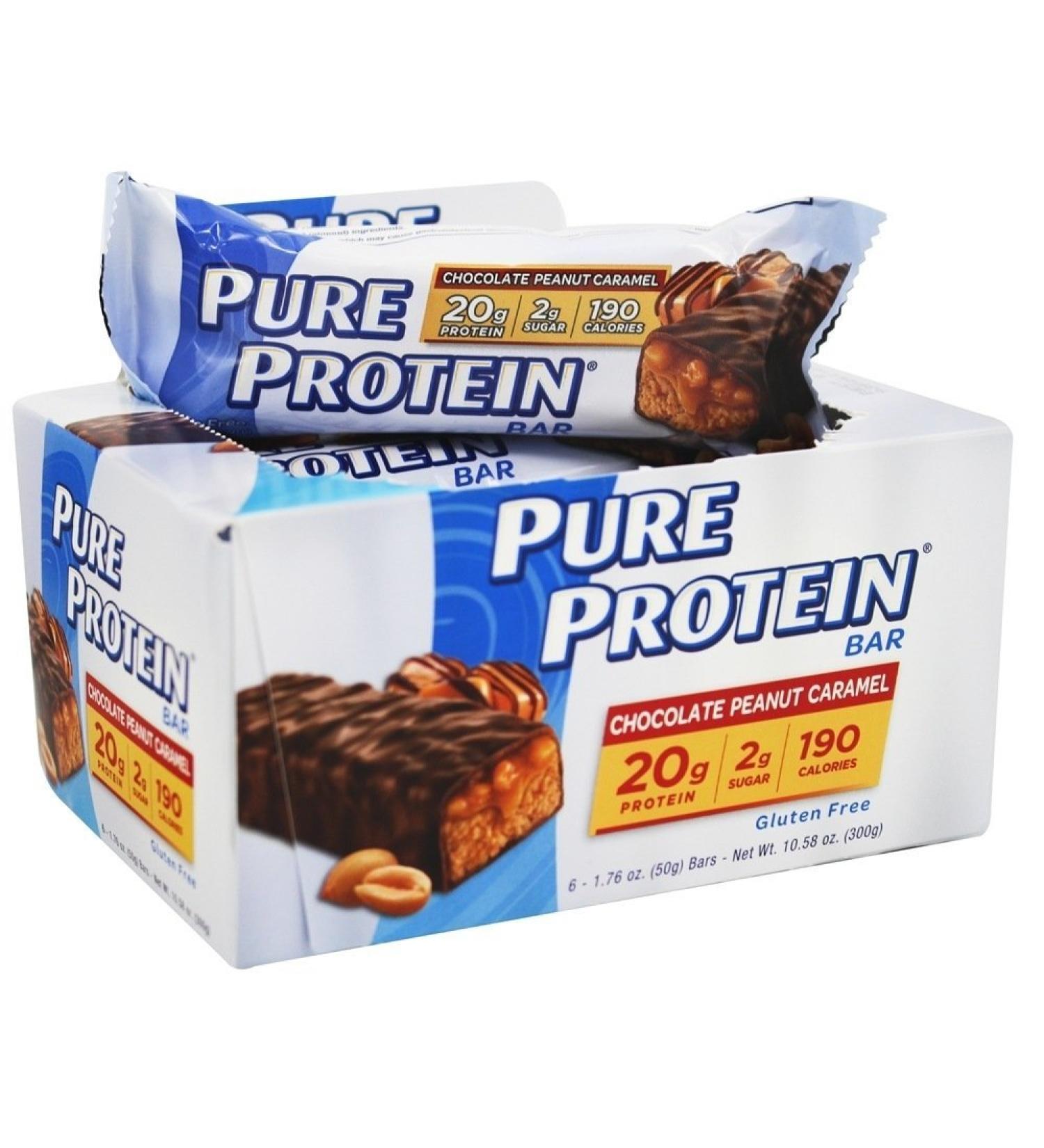 Buy Pure Protein Chocolate Peanut Butter Caramel 6ct - Delicious & Nutritious Protein Snacks - International Shipping Available - Buy Online on GoSupps.com