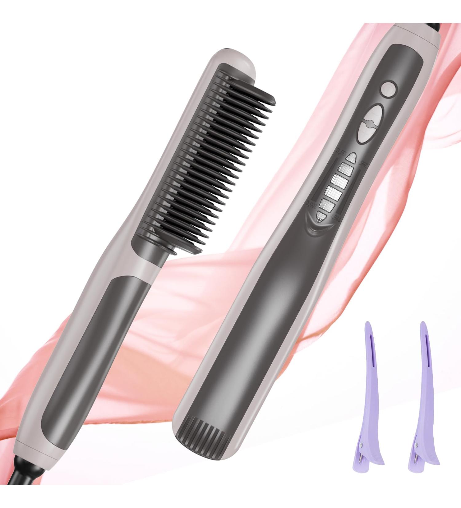 Hair Straightener Brush - Fast Heating Comb for All Hair Types | 5 Temperature Settings - Perfect Gift for Women - Buy Online on GoSupps.com