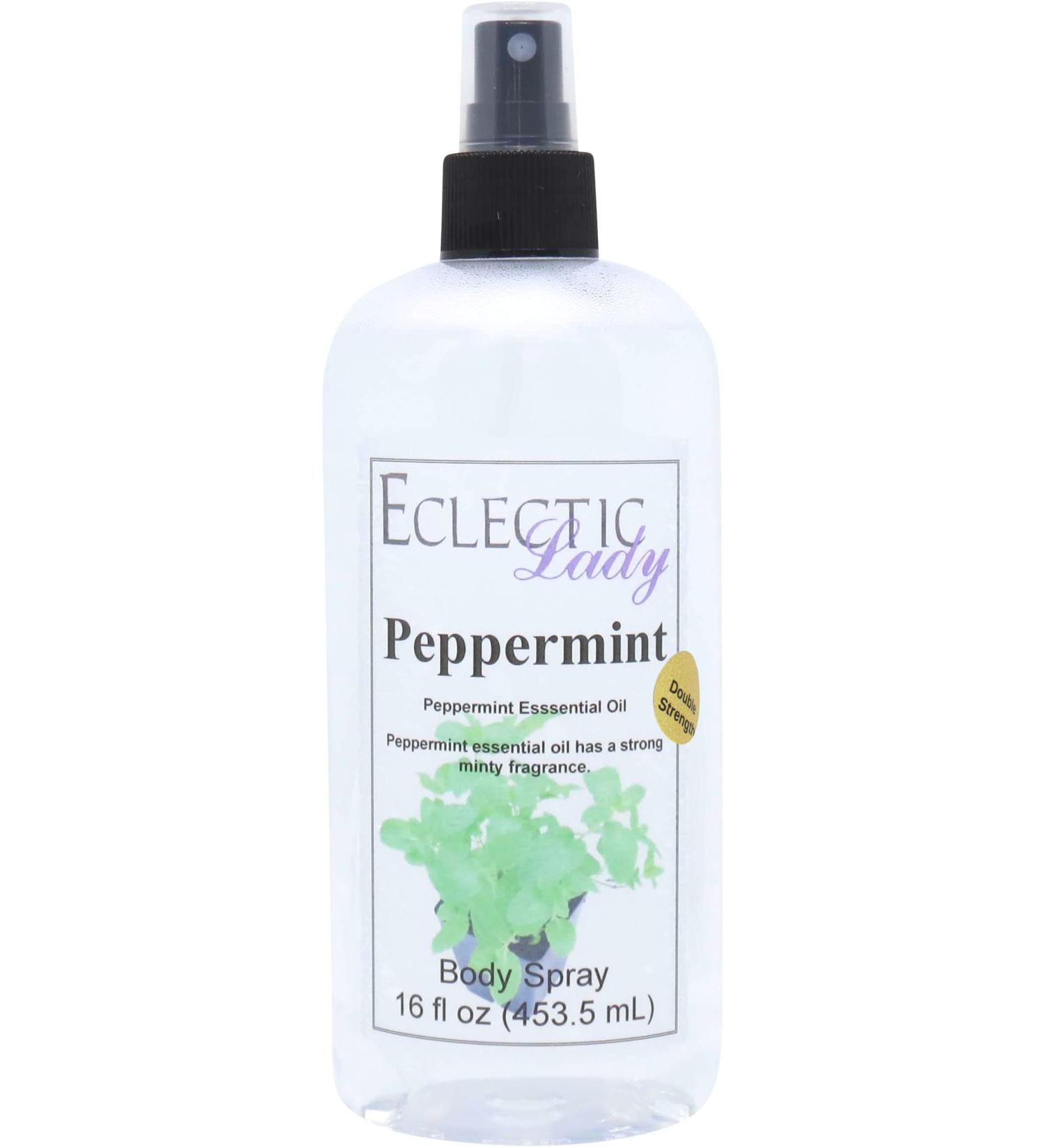 Peppermint Essential Oil Body Spray (Double Strength) 16 ounces Body Mist for Women with Clean Light & Gentle Fragrance Long Lasting Perfume with Comforting Scent for Men & Women Cologne with Double Strength 16 Fluid Ounces - Buy Online on GoSupps.com
