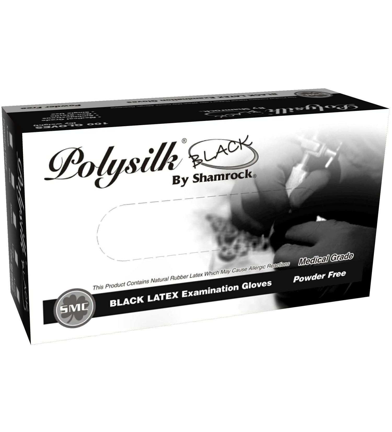 Shamrock Black Latex Examination Gloves (Medium) - Powder Free | Shop Now - Buy Online on GoSupps.com