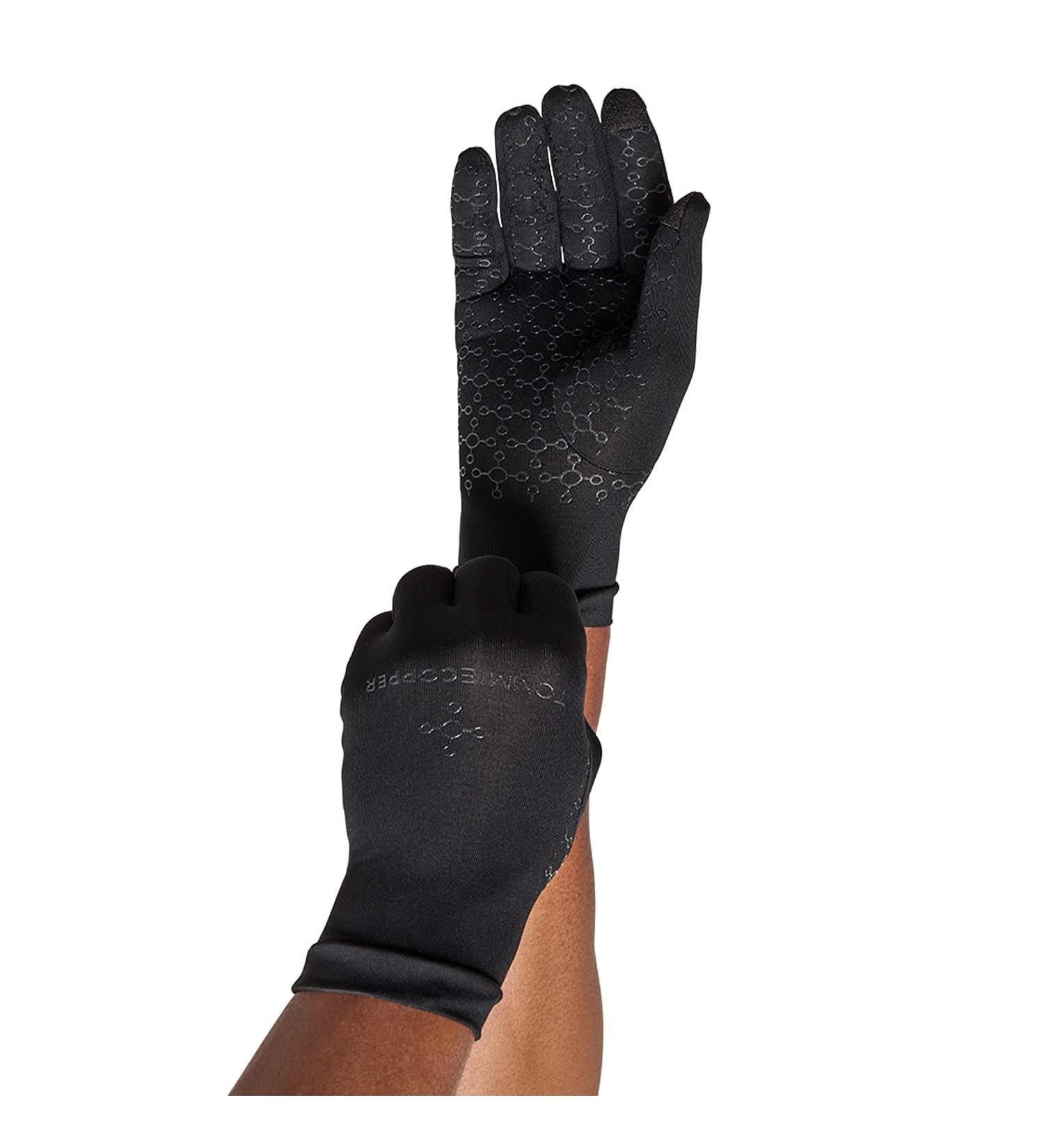 Tommie Copper Core Compression Infrared Full Finger Gloves - Non-Slip Touchscreen Compatible Warming Gloves for Stiffness, Small - Buy Online on GoSupps.com