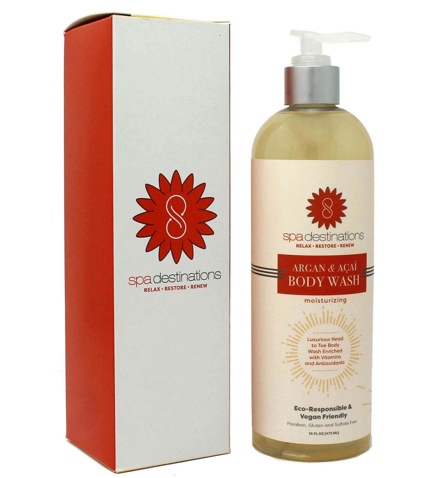 Argan & Acai Moisturizing Body Wash 16 oz - Luxurious Hydration for All Skin Types | Shop Internationally - Buy Online on GoSupps.com