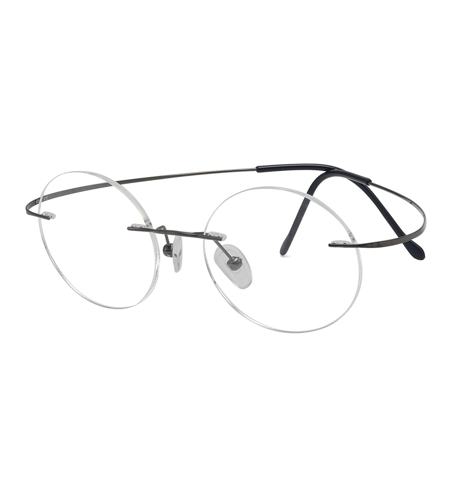 Eyekepper Titanium Rimless Round Reading Glasses - Gunmetal 2.75x Circle Readers for Men & Women - International Shipping Available - Buy Online on GoSupps.com