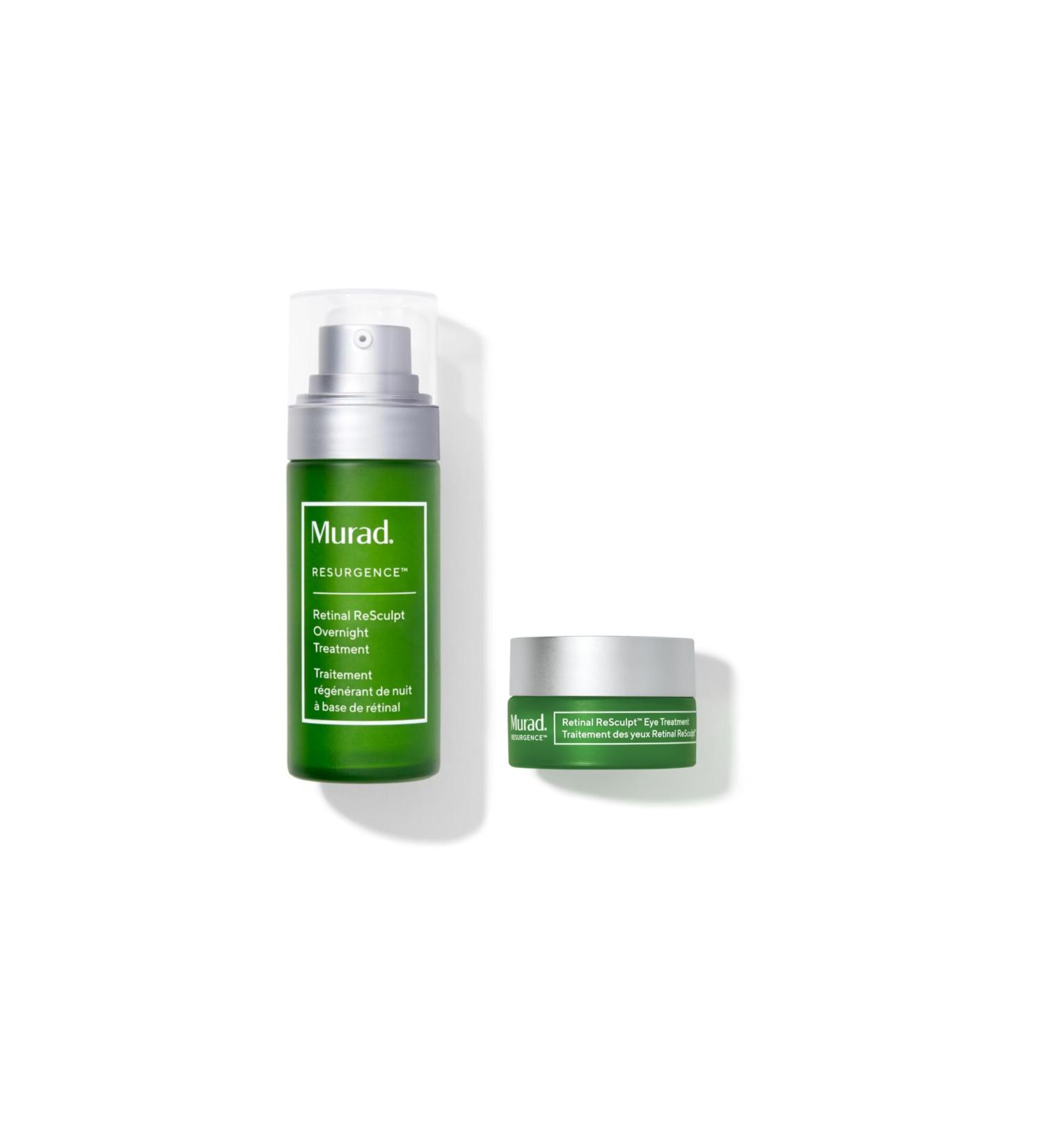 Murad Retinal ReSculpt Serum & Eye Cream Combo - Eye Lift and Overnight Treatment Targeting Sagging Skin Droopy Lids and Deep Wrinkles Set of 2 - Buy Online on GoSupps.com