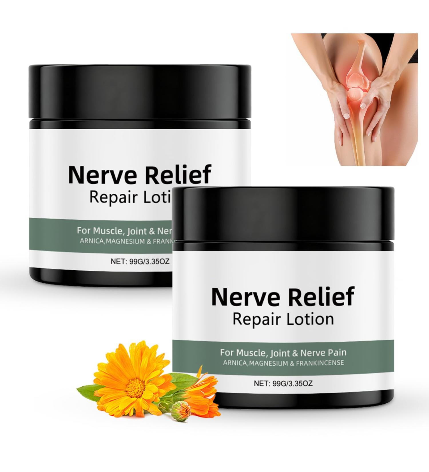 2PC Nerve Relief Repair Lotion Cream Neuropathy Lotion with Arnica Deeply Moisturizes Skin Keep Soft Smooth Suitable for Muscle Lumbar Neck Hands and Feet 1 Fl Oz (Pack of 2) - Buy Online on GoSupps.com