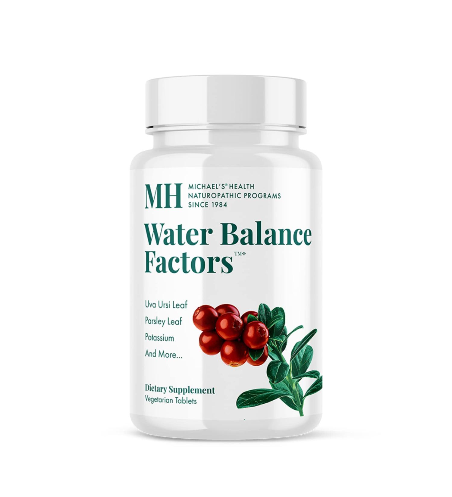 MICHAEL'S Health Water Balance Factors - 120 Vegetarian Tablets | Balance Fluid Levels with Potassium & Vitamin B6 | Gluten Free Kosher | 40 Servings - Buy Online on GoSupps.com