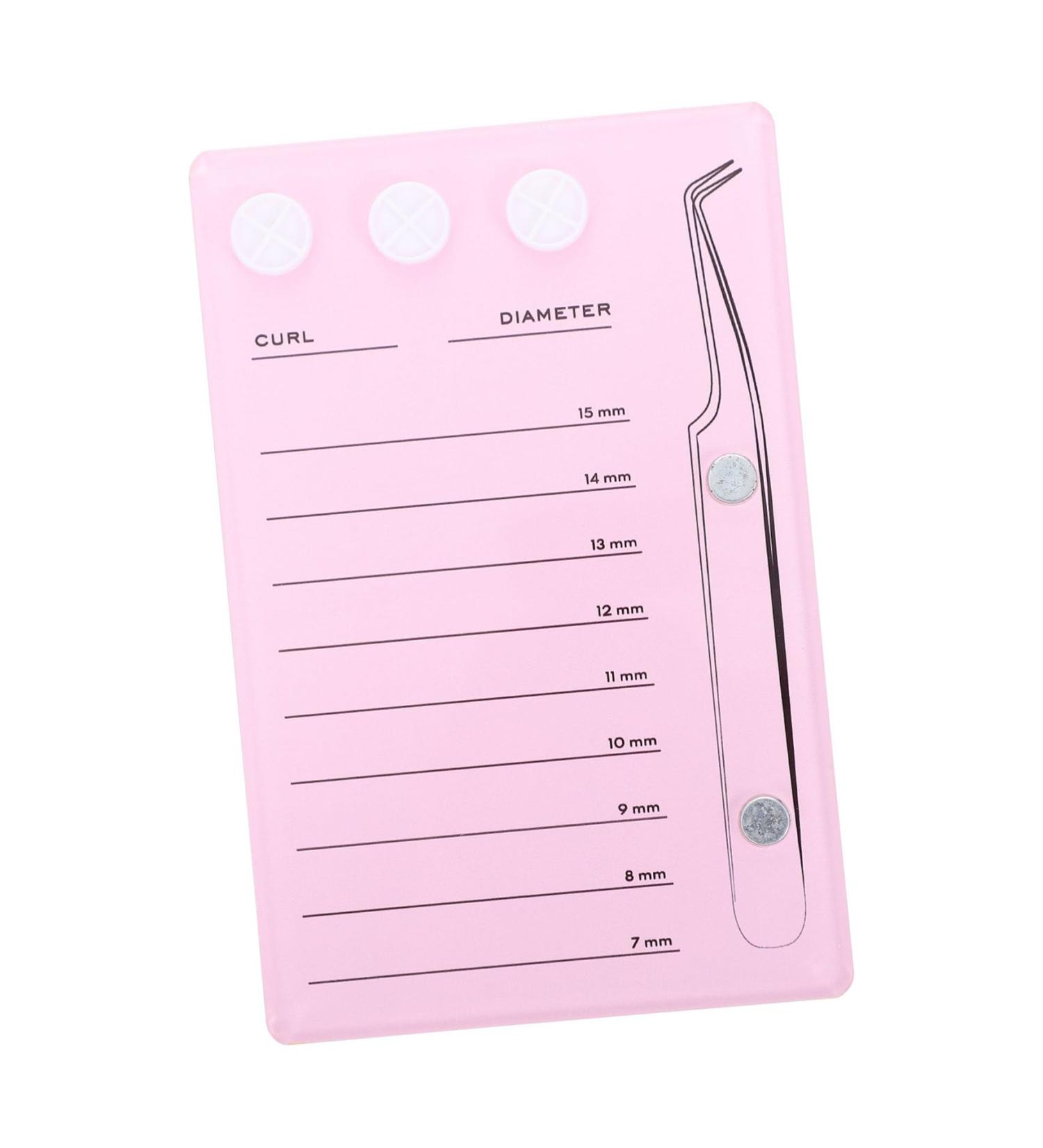 Hemoton Magnetic Eyelash Board - Durable Lash Extension Tray & Glue Gasket Pink Acrylic Pallet for Easy Application 14.3x9.4cm International Shipping Available - Buy Online on GoSupps.com