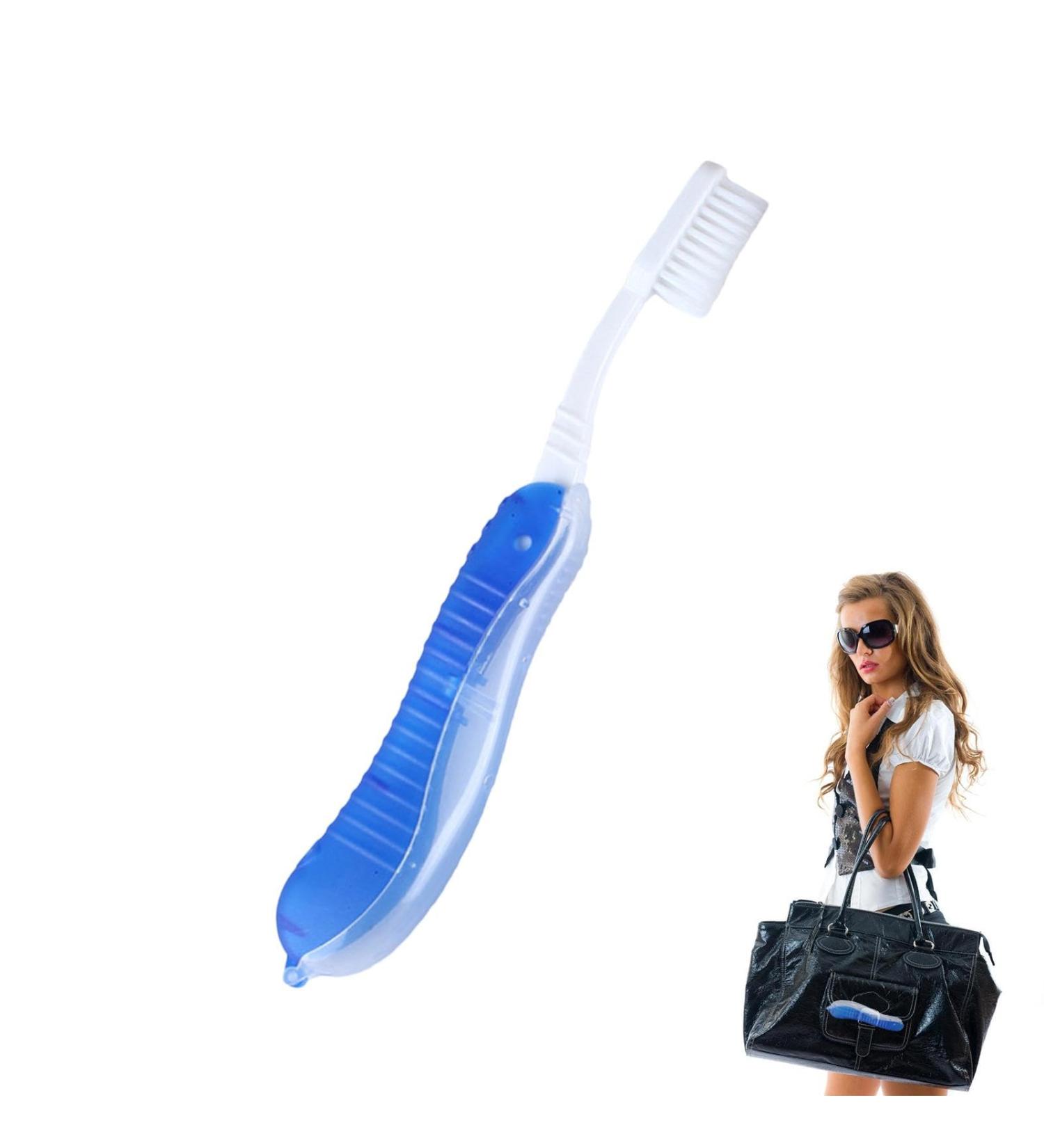 Foldable Travel Toothbrush | Portable Dental Care for Adults & Kids | Perfect for Camping & Short Trips - Buy Online on GoSupps.com