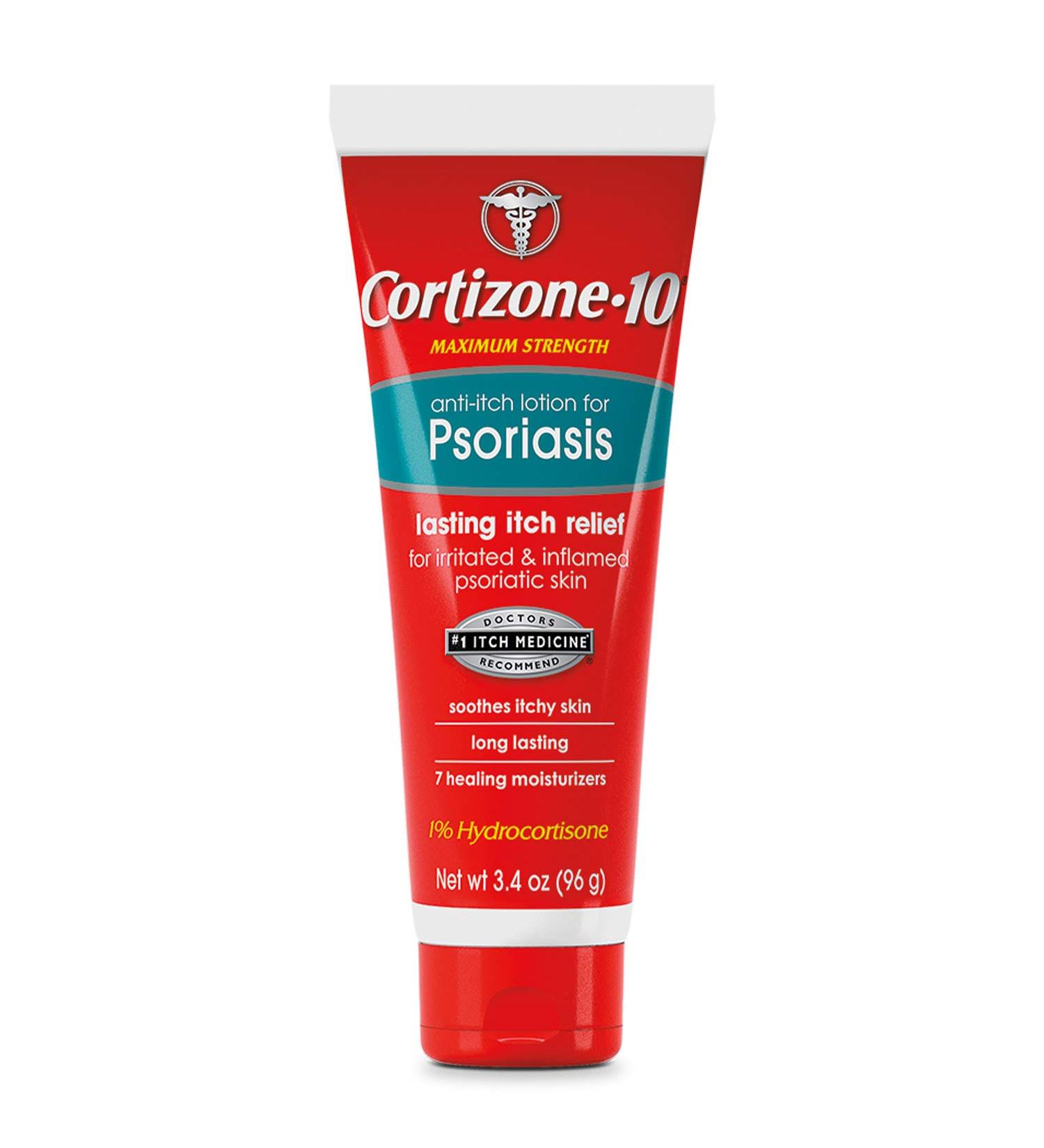 Cortizone 10 Anti-Itch Lotion for Psoriasis 3.4 oz - Maximum Strength 1% Hydrocortisone - Buy Online on GoSupps.com