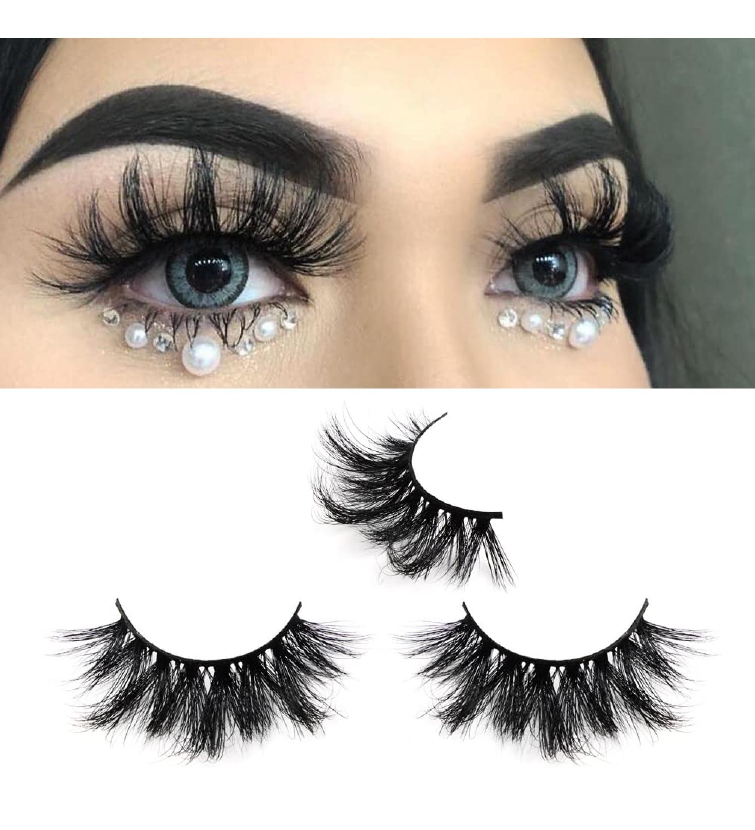 5 Pairs 25mm 3D Long Mink Lashes - Fluffy Reusable Criss-Cross Dramatic Thick Eyelashes (IM145) | International Shipping - Buy Online on GoSupps.com