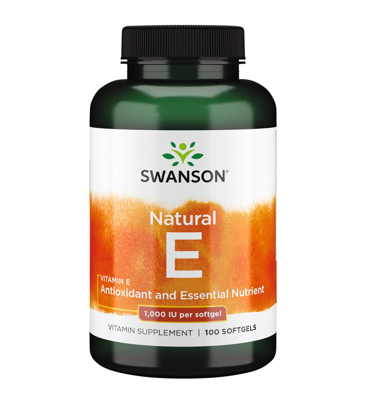 Swanson Vitamin E Softgels - 1000 IU Natural Supplement for Cardiovascular Health - Buy Online on GoSupps.com