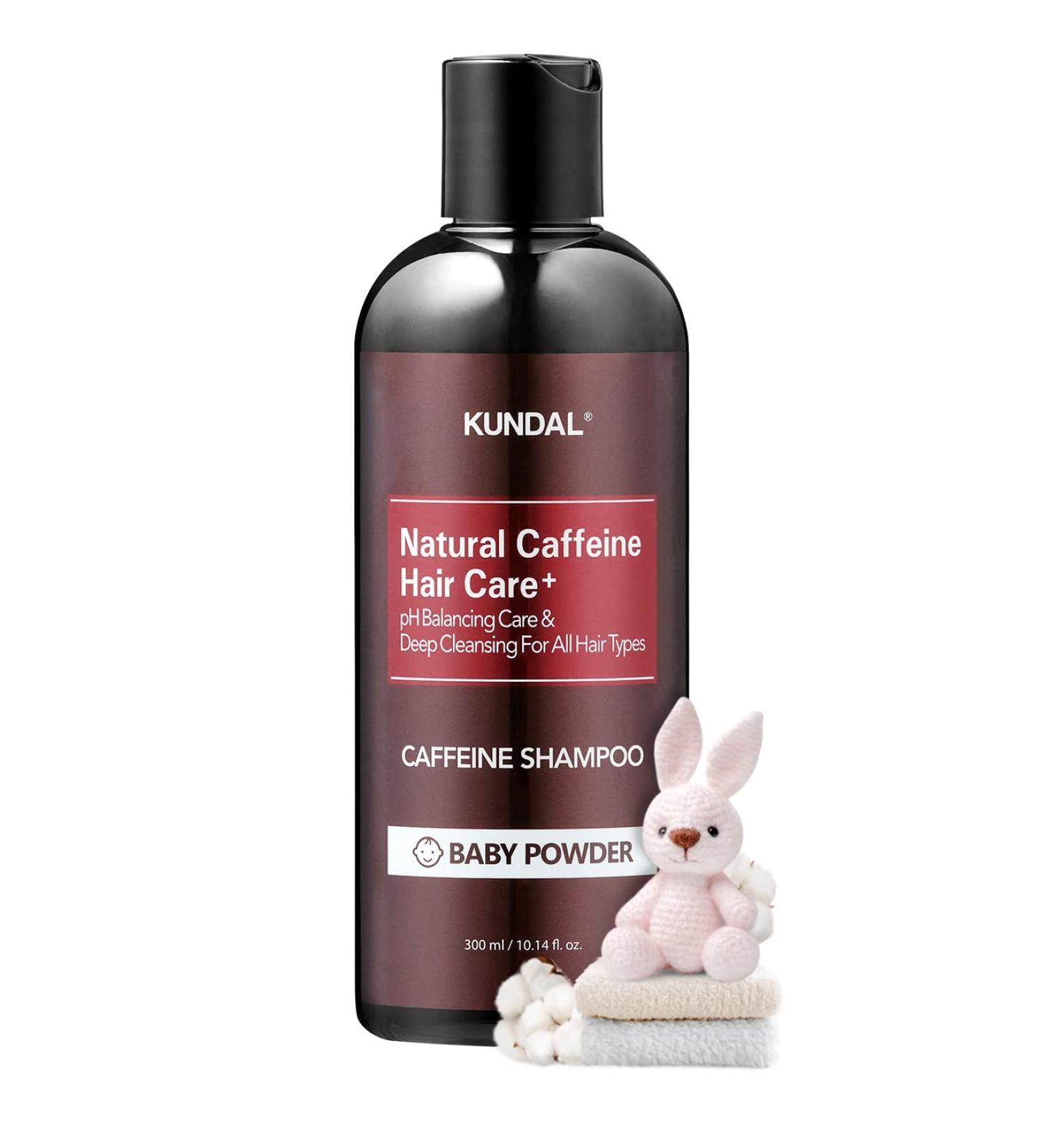 KUNDAL Baby Powder Anti-Hair Loss Shampoo 10.14 Fl Oz - Caffein Scalp Care for Deep Cleansing - Buy Online on GoSupps.com