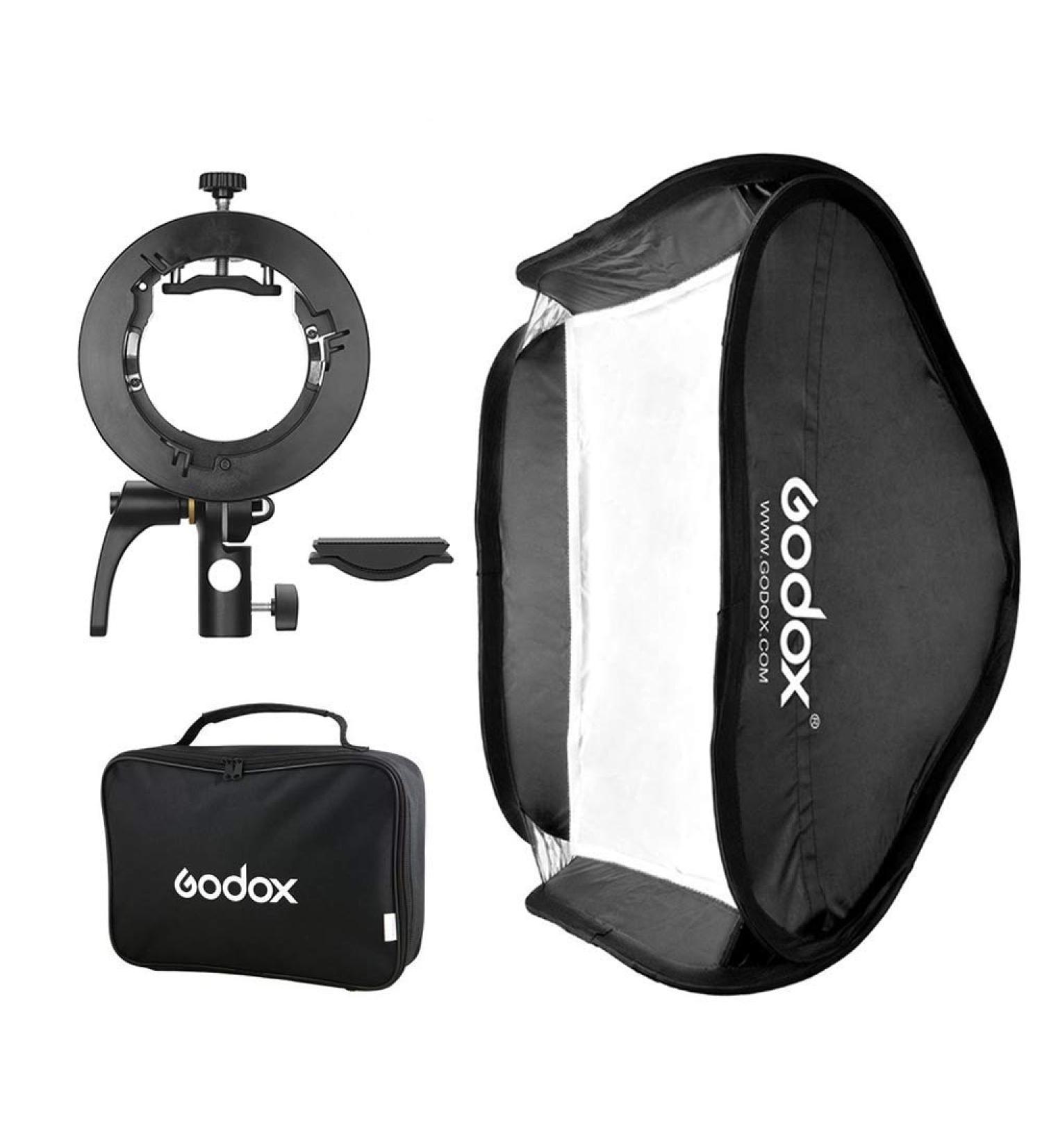Godox 31x31inch Foldable Softbox Diffuser with S2 Bracket - Bowens Mount Speedlite for V1, AD200Pro, AD400Pro, TT350, V860II - Buy Online on GoSupps.com
