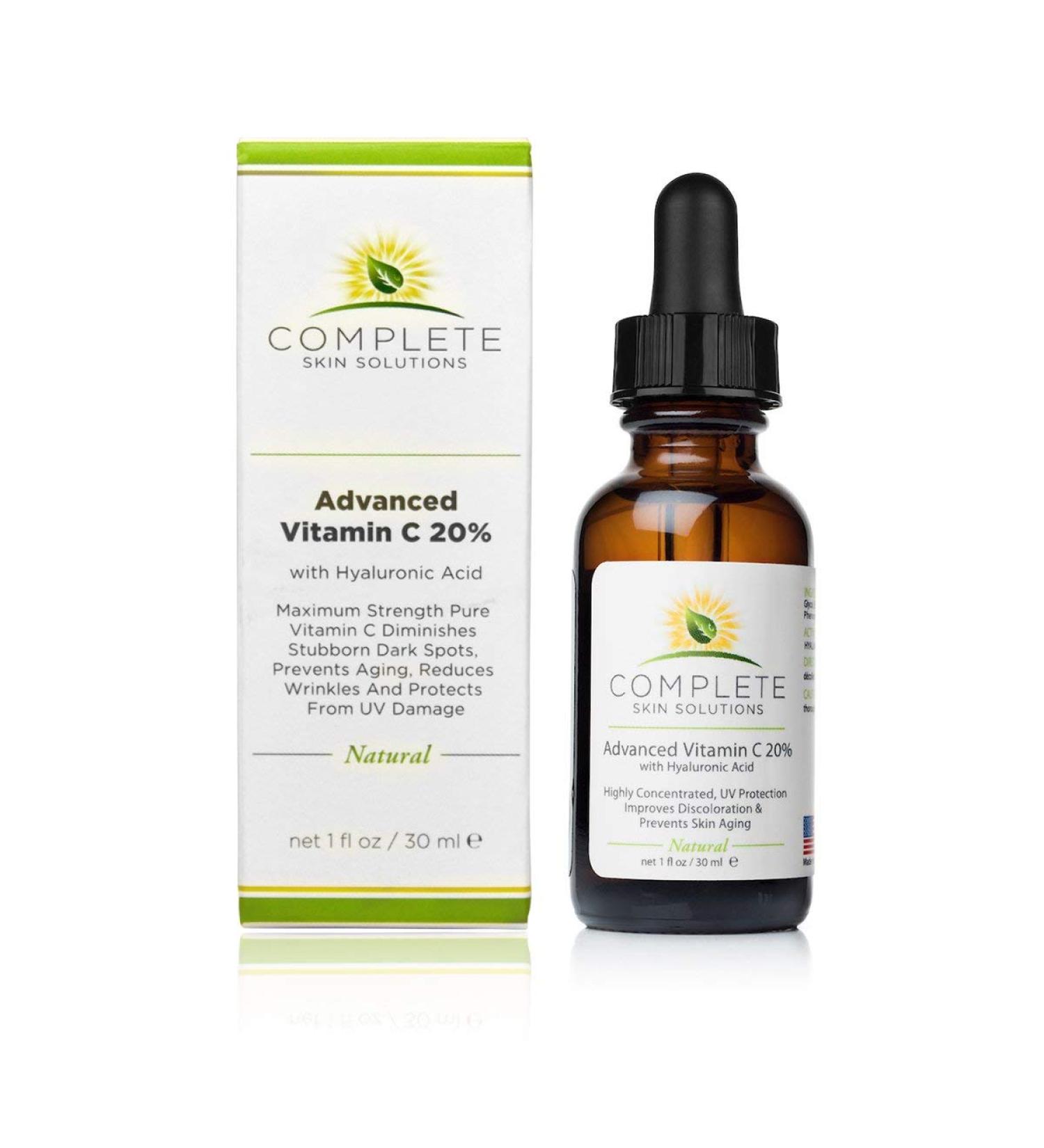 Advanced Vitamin C 20% Serum with Ferulic & Hyaluronic Acid - 1 oz - Buy Online on GoSupps.com