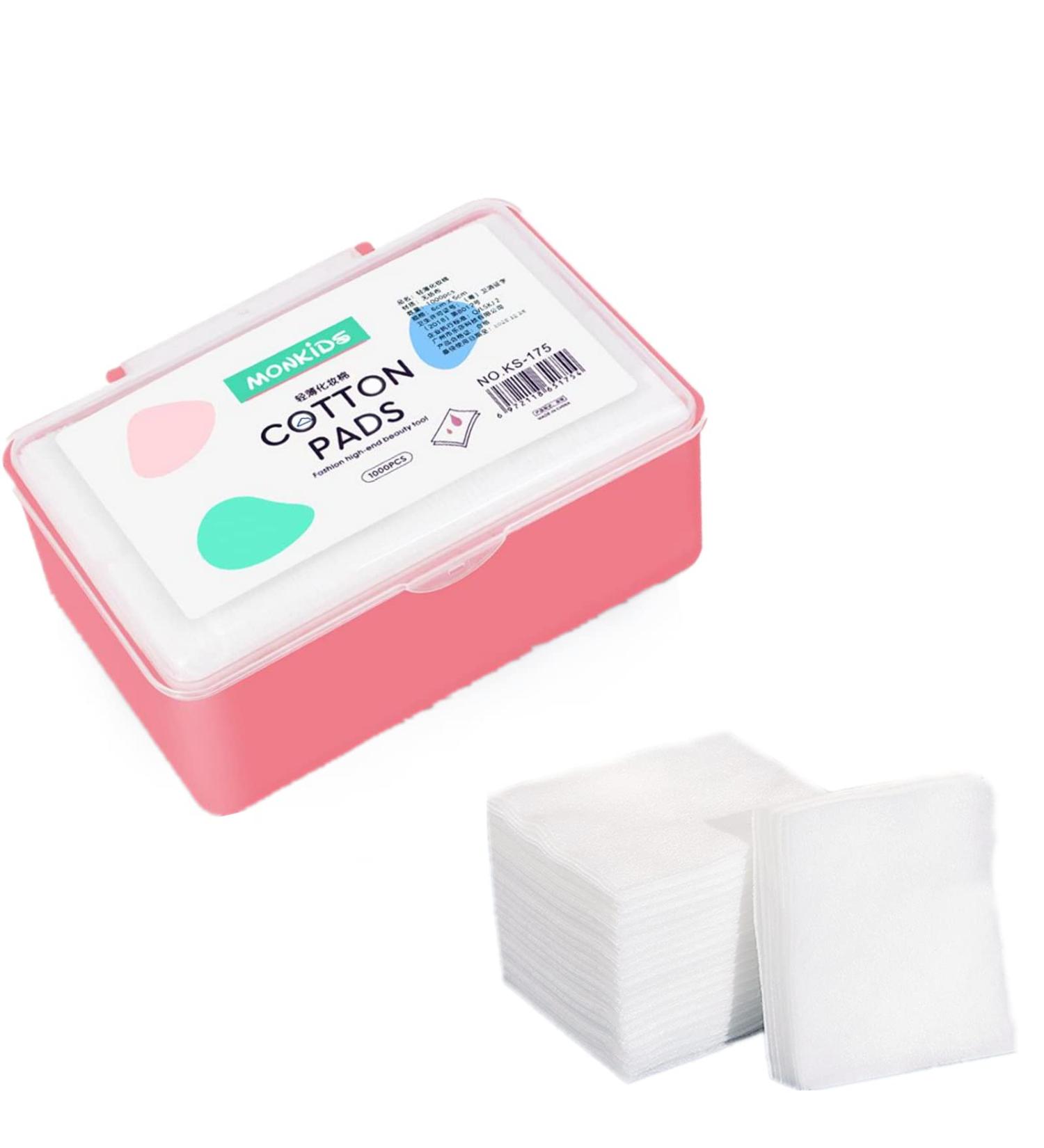 1000pcs Cotton Pads with Box Facial Eye Makeup Remover Pads Hypoallergenic Cotton Cosmetic Pads - Wet Compress Pads - Lint-Free Face Lip Clean Cotton Pads - Buy Online on GoSupps.com