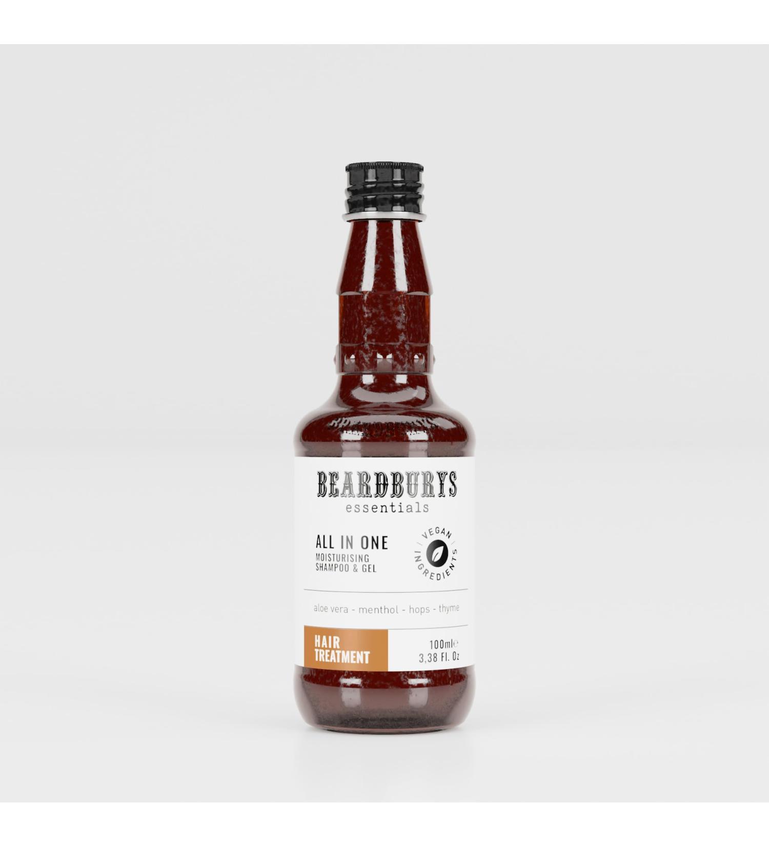  BY CAROBELS BEARDBURYS Beardbury's Essentials 3-in-1 Shampoo Conditioner and Body Wash Natural and Deep Cleansing Paraben and Silicone Free Vegan 100ml - Buy Online on GoSupps.com