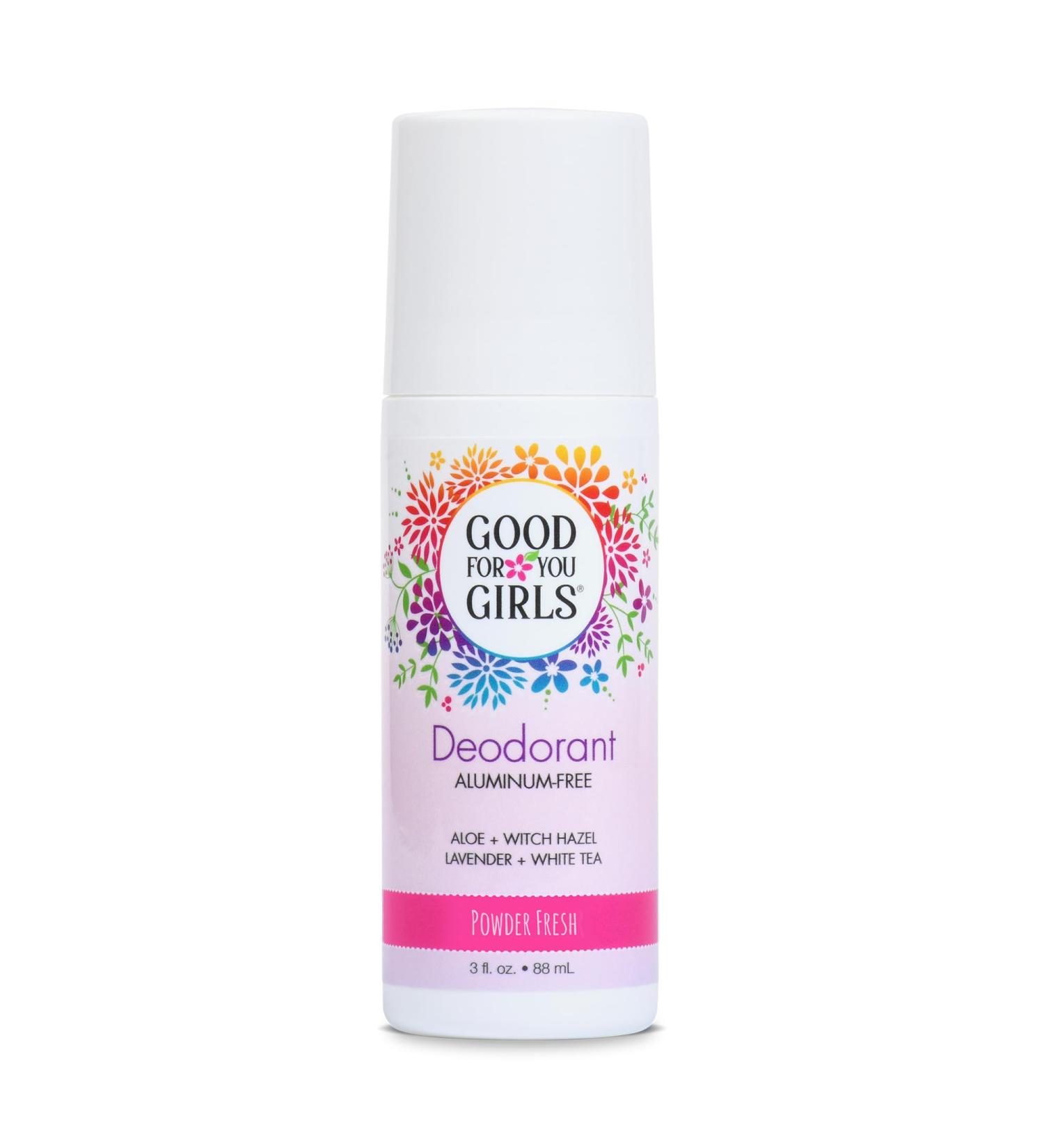Good for You Girls Aluminum-Free Natural Deodorant for Kids Preteens Teens Safe & Effective Odor Protection Clear Roll-On Vegan Natural Fragrance | Soft Powder 3 oz (Pack of 1) Soft Powder 3 Fl Oz (Pack of 1) - Buy Online on GoSupps.com