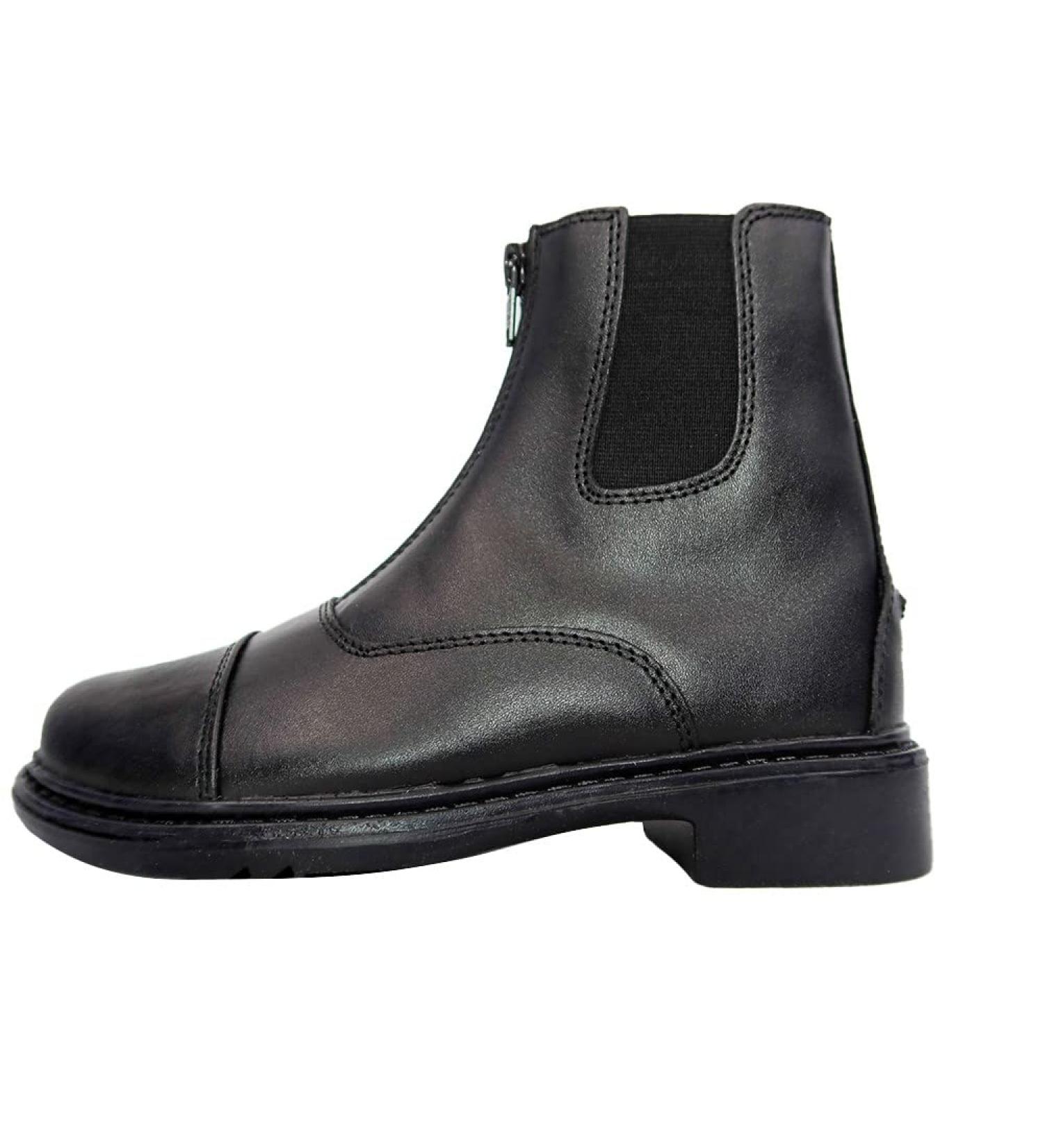 TuffRider Children's Black Front Zip Paddock Boot - Size 3 - Buy Online on GoSupps.com