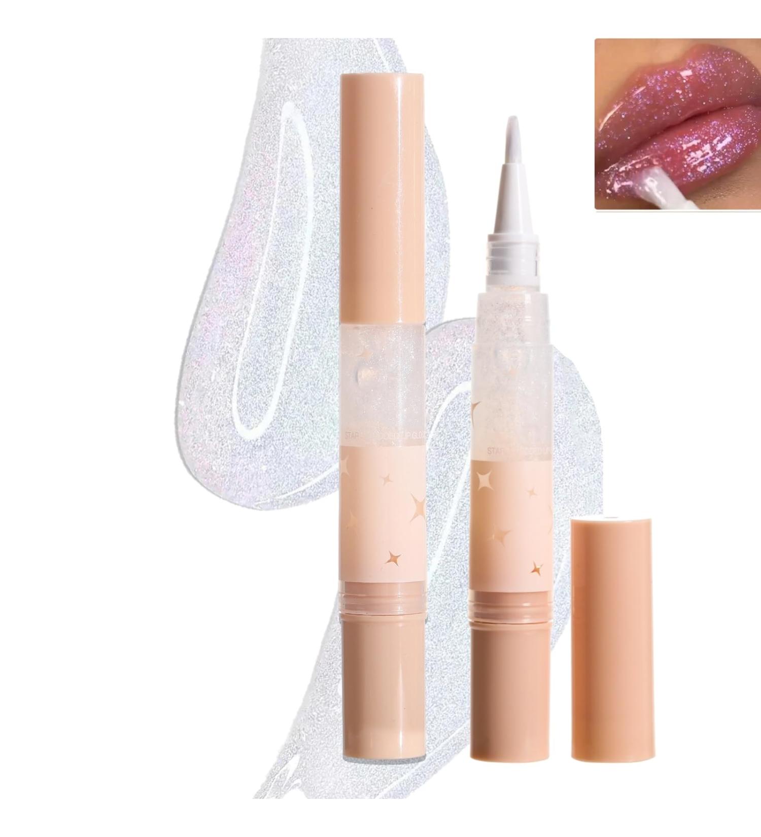 Shiny Glossy Lip Gloss Rotary Pen - Long-Lasting Moisturizing Lip Makeup (05# FLECHAZO) | Sparkling Three-Dimensional Plump Effect | International Shipping - Buy Online on GoSupps.com