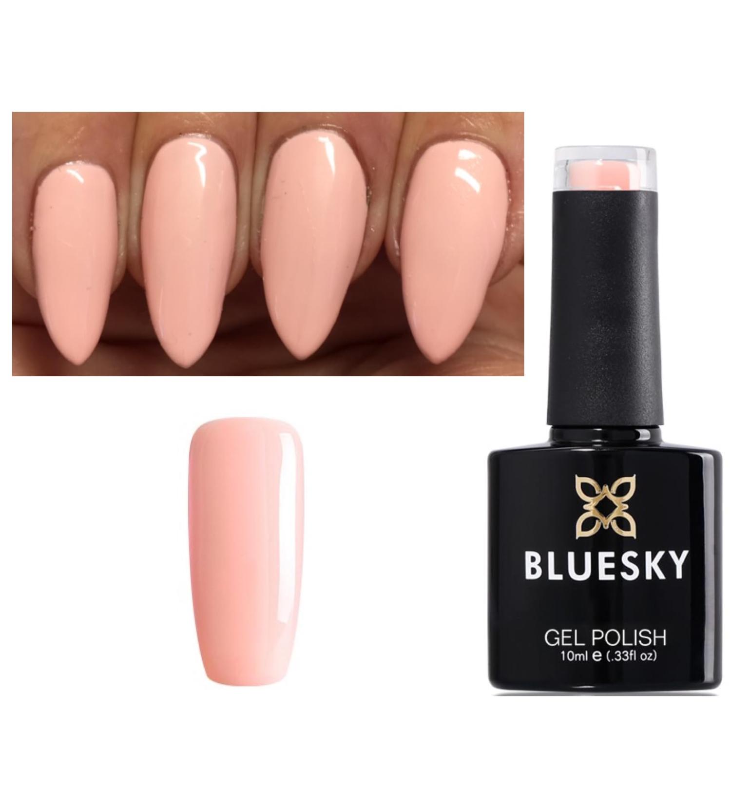 Bluesky Nail Gel Polish NUDE PEACHY PINK LIGHT PEACH PINK COLOR - Dence Range SPRING SUMMER DC103 UV LED Soak Off - Buy Online on GoSupps.com
