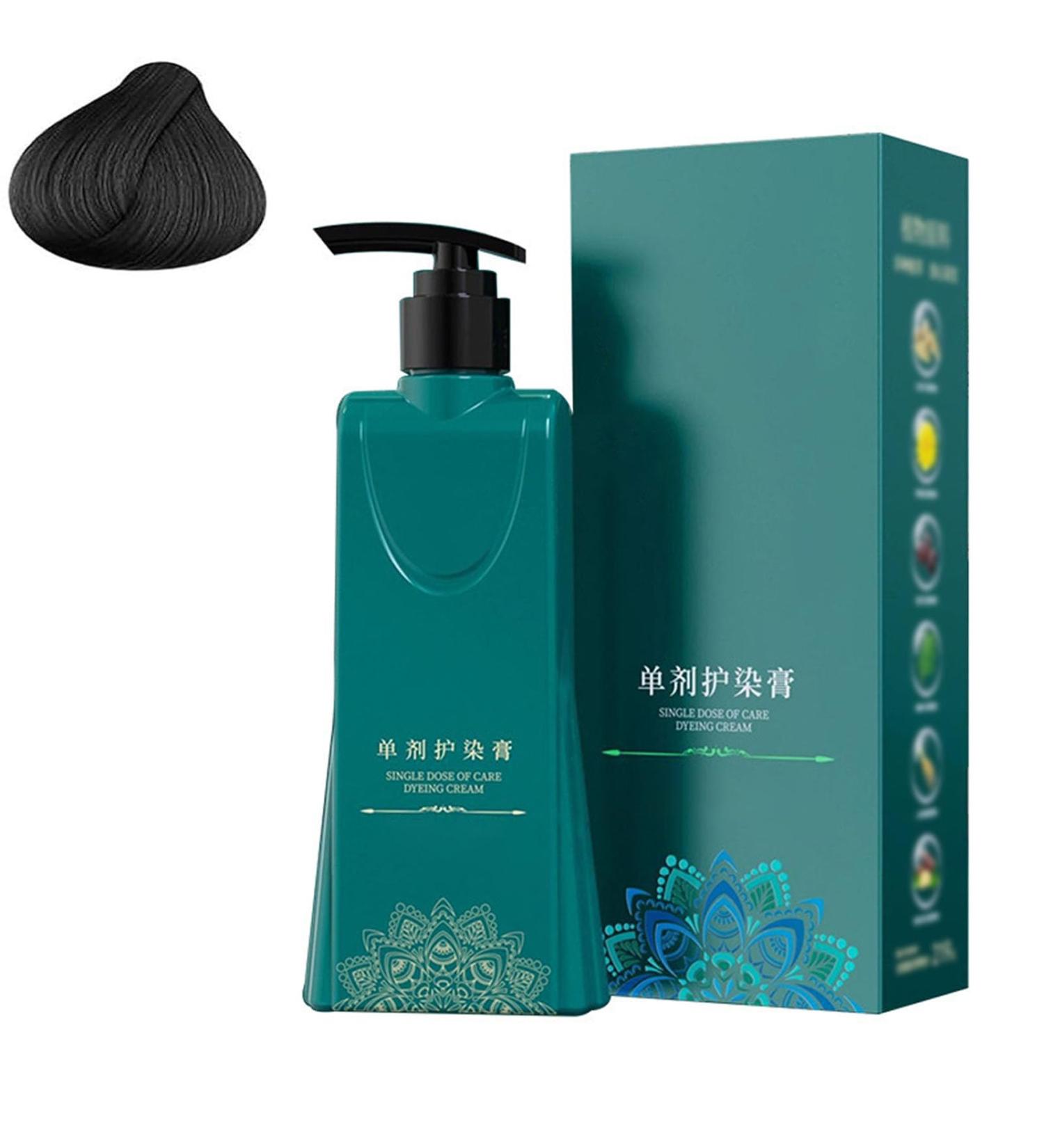 blmcoos Mild formula longlasting hair dye set plantbased hair dye cream singleagent floral dye shampoo singleagent nourishing hair dye cream for gray coverage Natural black - Buy Online on GoSupps.com