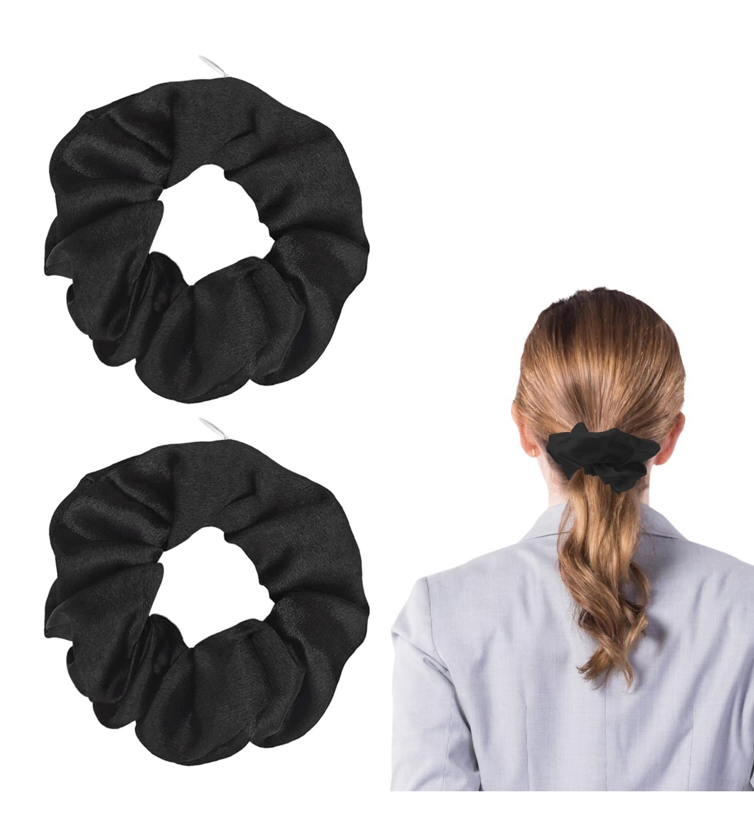 CHEERYMAGIC Satin Hair Scrunchies Set Elastic Hidden Pocket Hair Ties Hair Bands Hair Ties Ropes Silk Satin Ponytail Holder for Women Girls Gift Hair Accessories A9-LLDCFQ (Black) - Buy Online on GoSupps.com