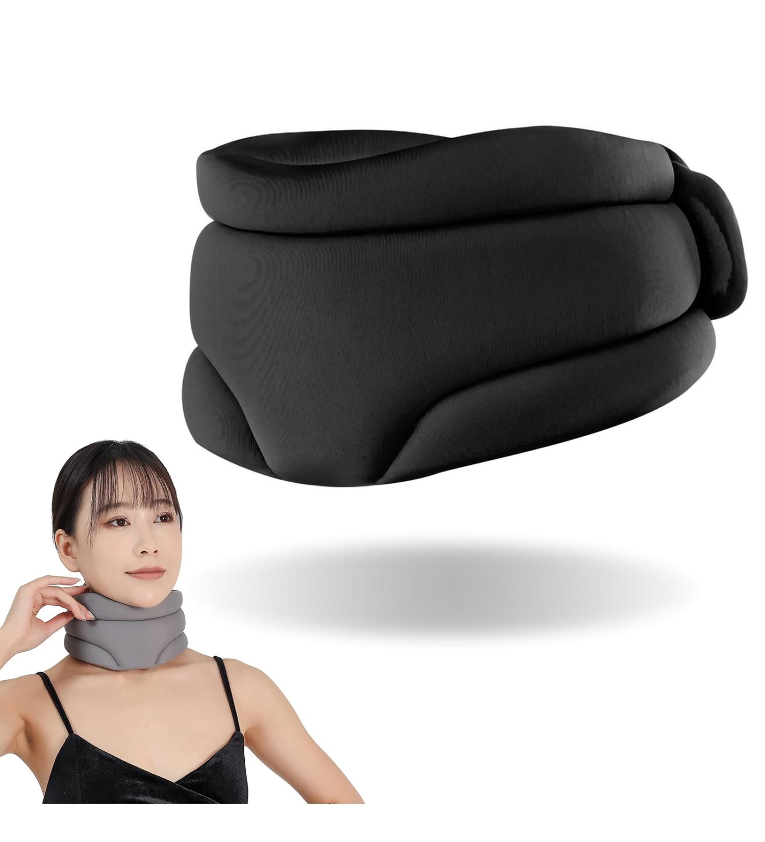 Slumberzen Snoring Solution Slumber Zen Sleep Neck Brace For Sleeping Support Soft Neck Brace Cervical Collar For Neck Pain And Support Slumberzen Sleep Apnea (Black) - Buy Online on GoSupps.com