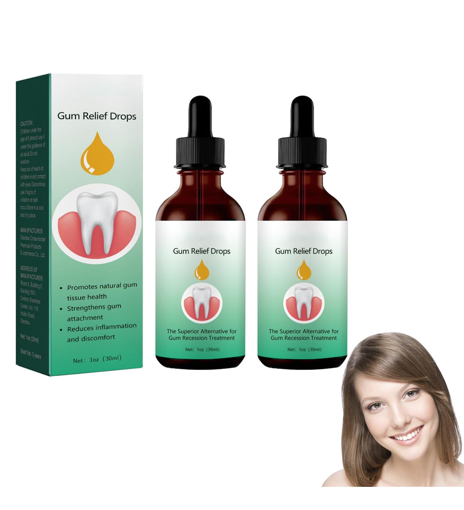 Buy Fengyang 2PCs Gum Recovery Drops - Natural Oral Care for Gum Repair & Loss Relief | Best Gum Care Products - Buy Online on GoSupps.com