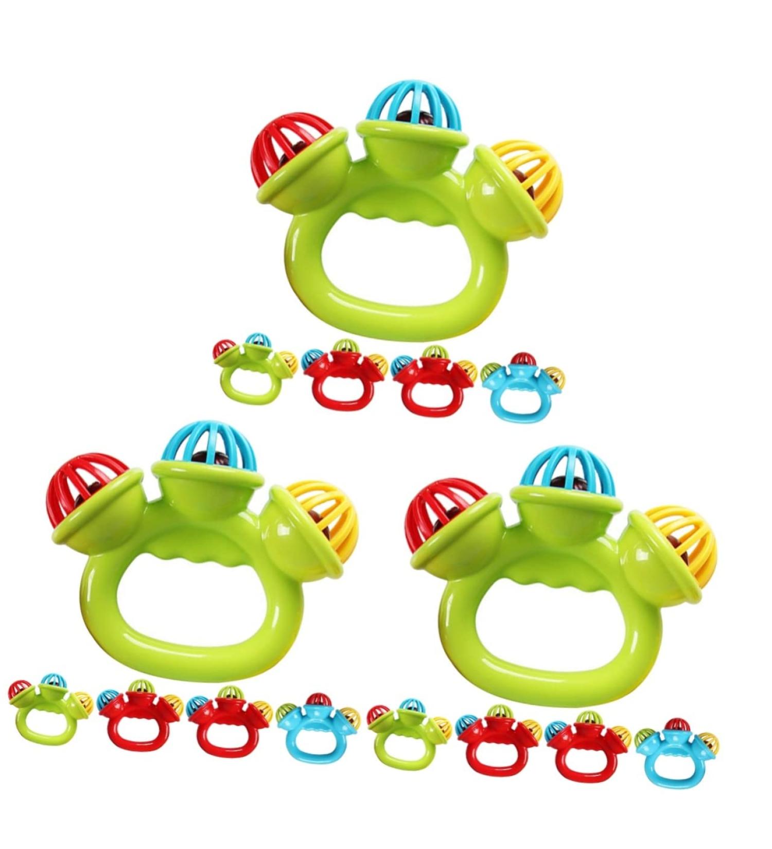 Ibasenice 15 STK Hand Bell Baby Toys - Soothing & Gripping Plastic Toys for Newborns - International Shipping Available - Buy Online on GoSupps.com
