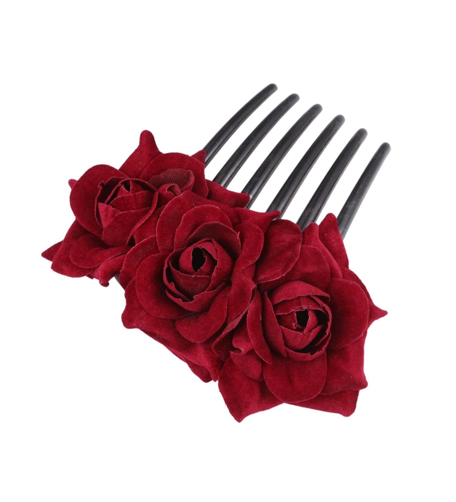 Housoutil 1pc Combs for Women Hair Accessories for Women Wedding Pearl Hair Barrettes Bridal Hair Clip Barrettes for Women Flower Hair Accessories Roses Miss Hair Comb - Buy Online on GoSupps.com