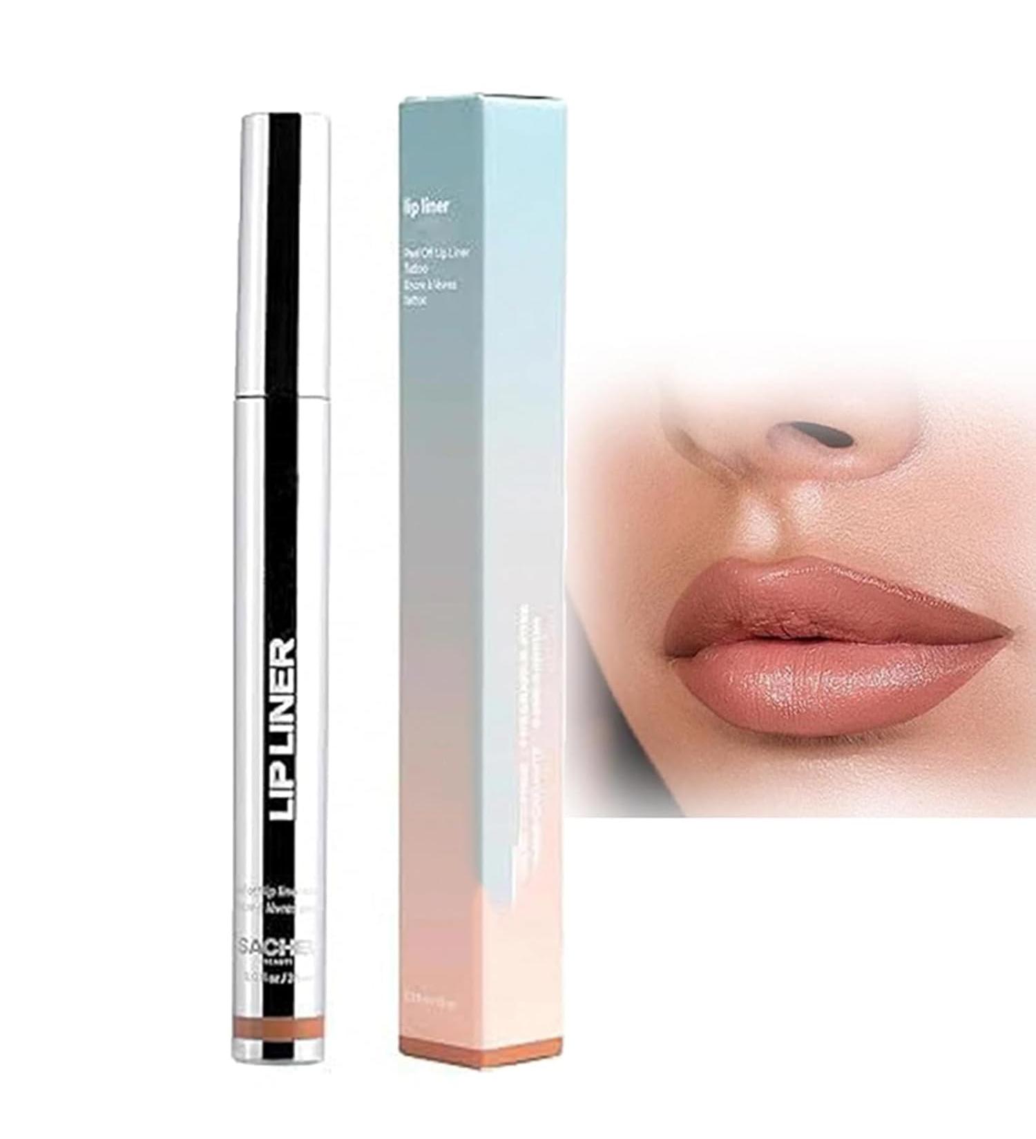 Buy Dark Brown Peel Off Lip Liner - Waterproof Long-Lasting Removable Lip Pencil for Perfect Plump Lips | International Shipping - Buy Online on GoSupps.com