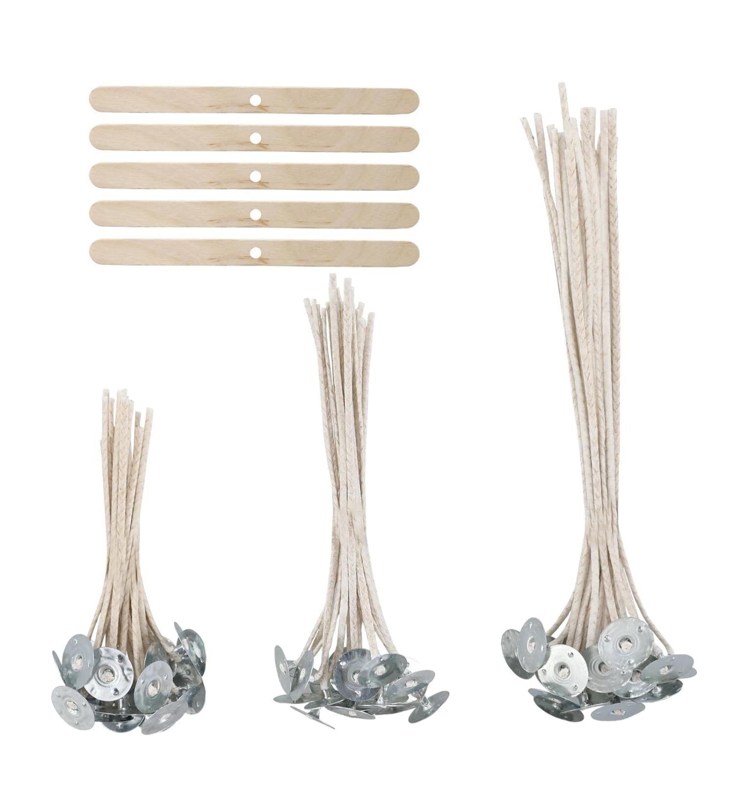 Buy 60 Cotton Candles - Smoke-Free Stainless Steel Holder 3 Sizes (10-15-20cm) - Perfect for DIY Projects - Buy Online on GoSupps.com
