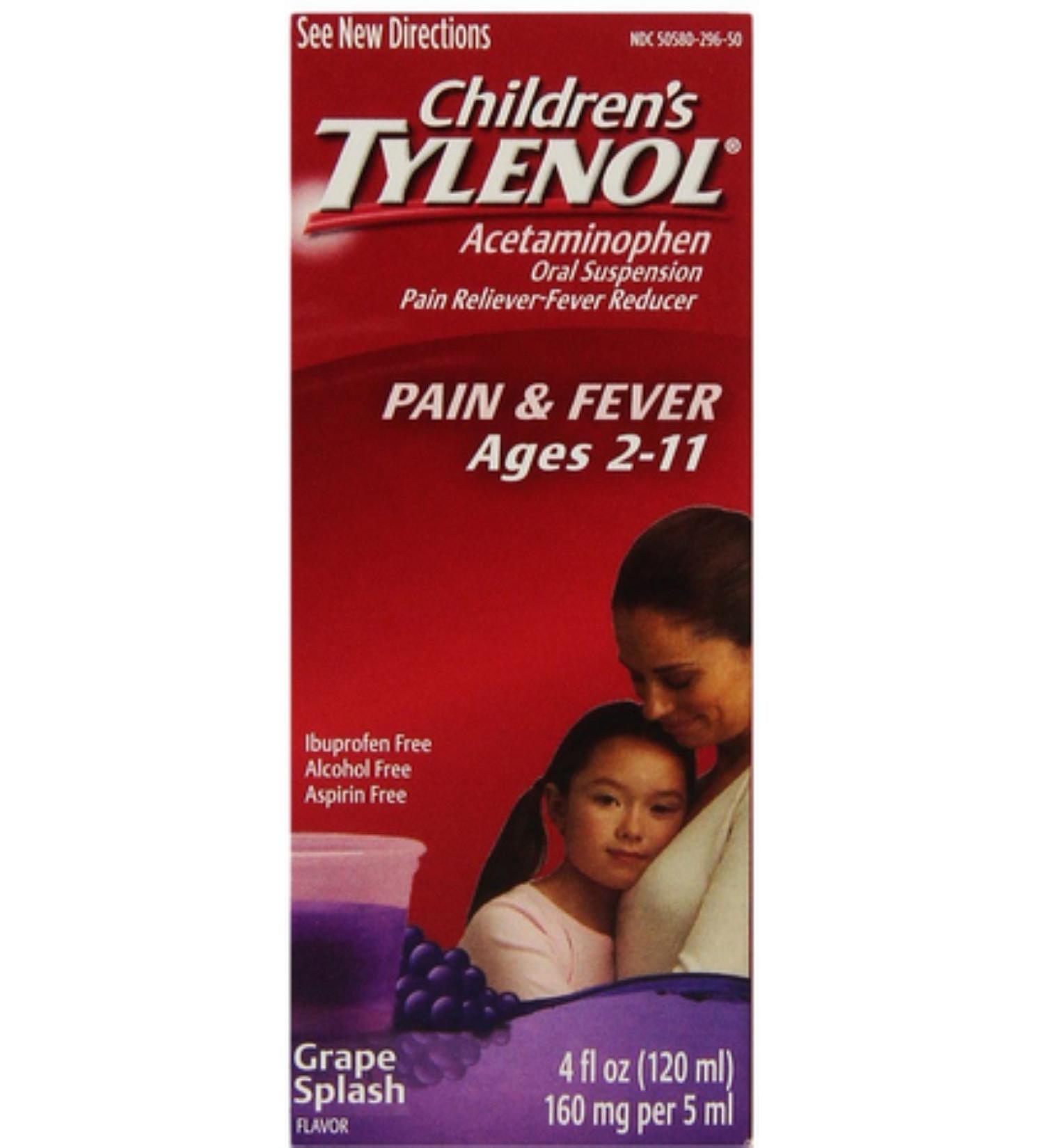 TYLENOL Children's Oral Suspension Grape Splash Flavor 4 oz