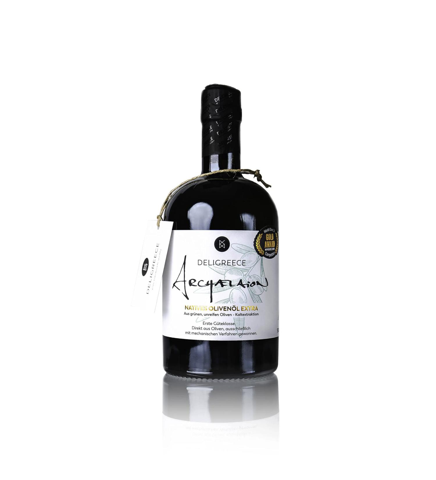 Deligreece ARCHAELAION Limited Extra Virgin Olive Oil - Cold Pressed Koroneiki Olives 500ml - Premium Quality for International Shipping - Buy Online on GoSupps.com